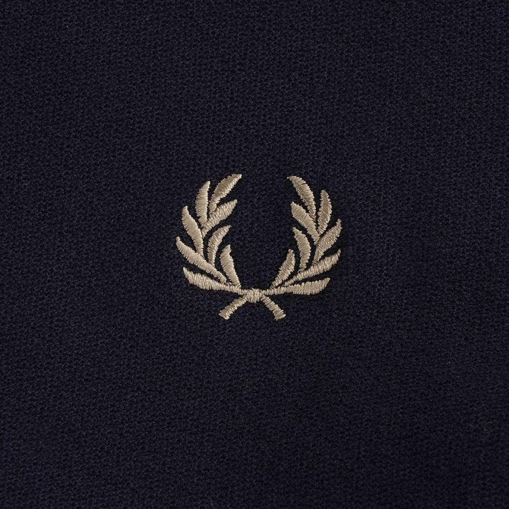 Striped Collar Polo Shirt - Navy