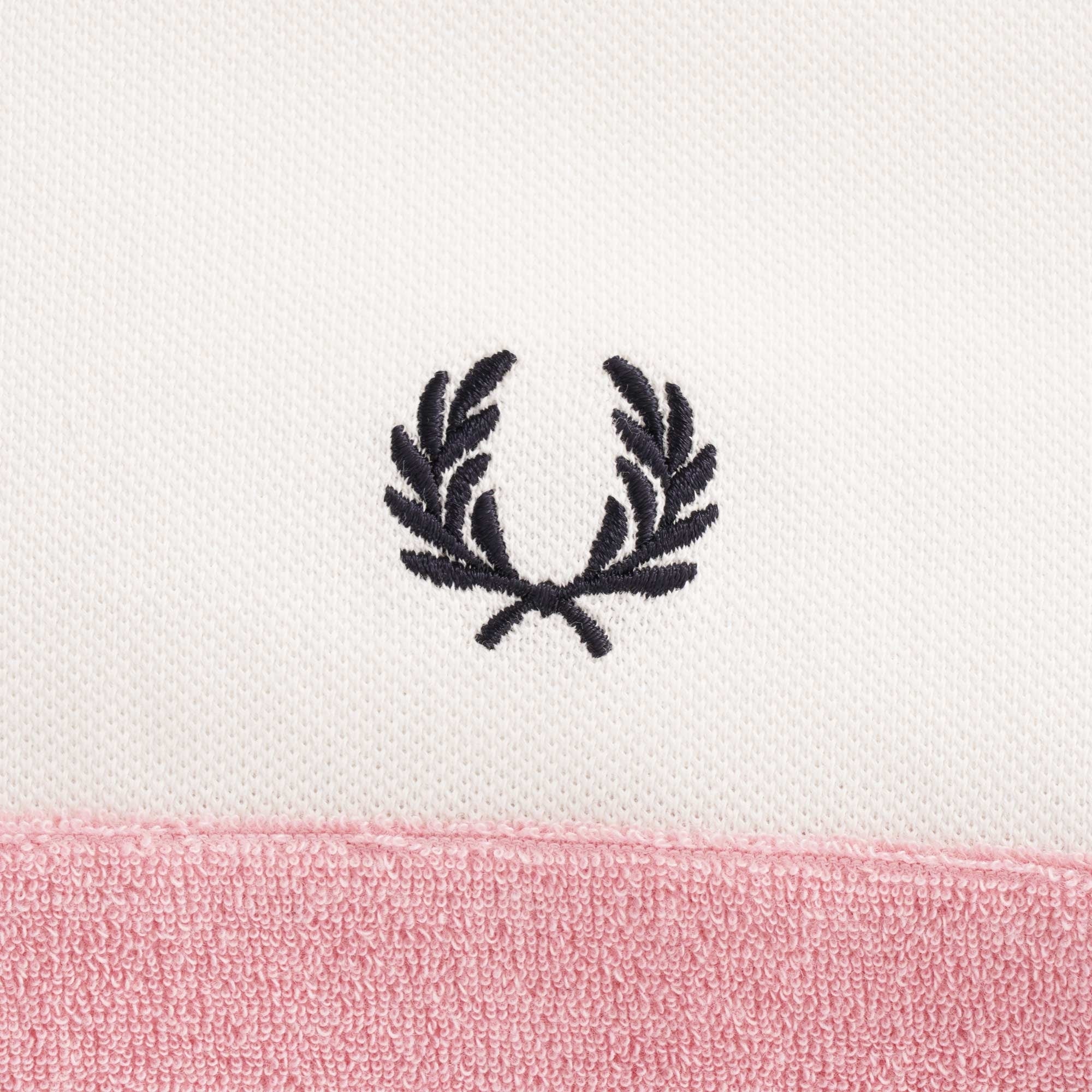 Towelling Zip Neck Polo Shirt - Snow White