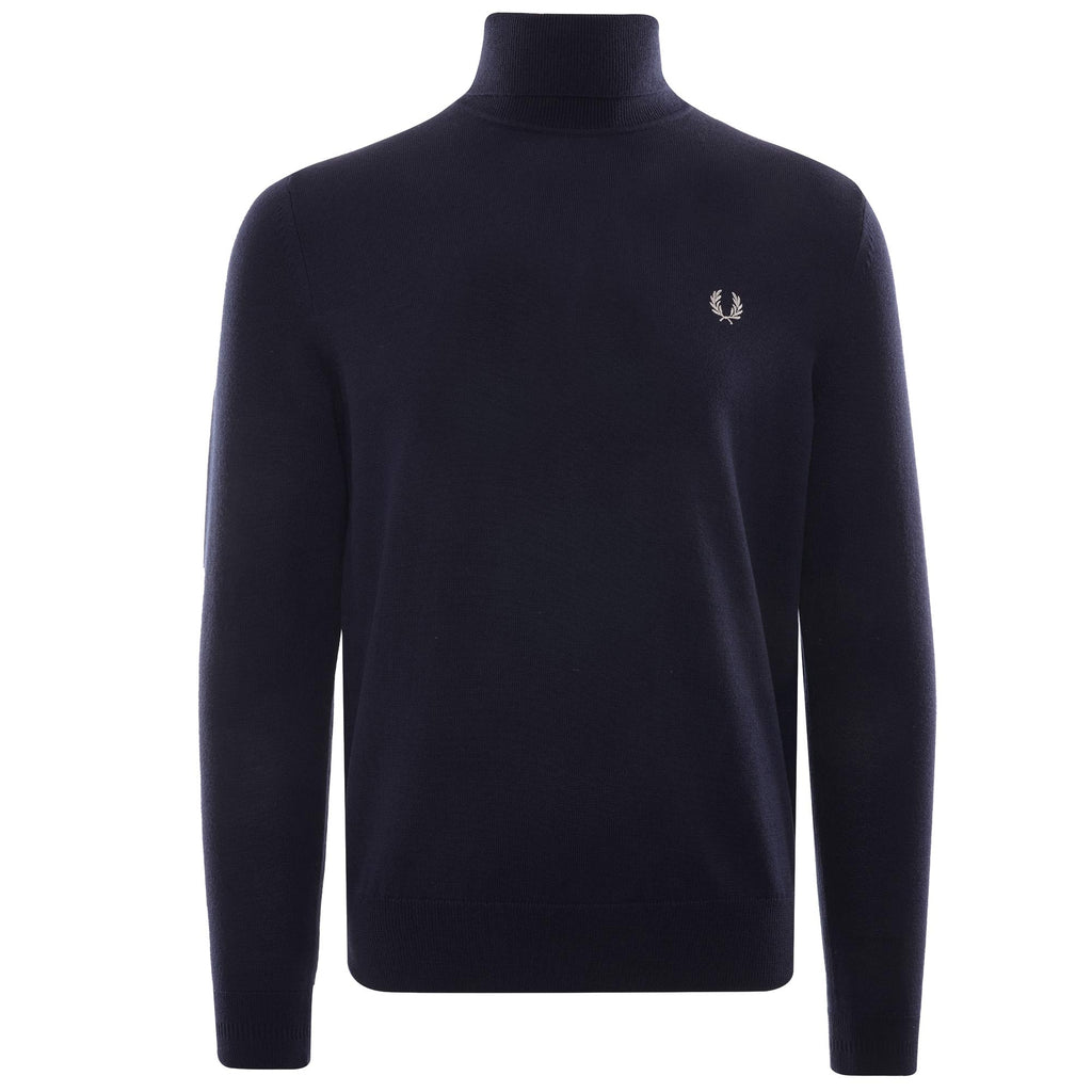 Roll Neck Jumper - Navy