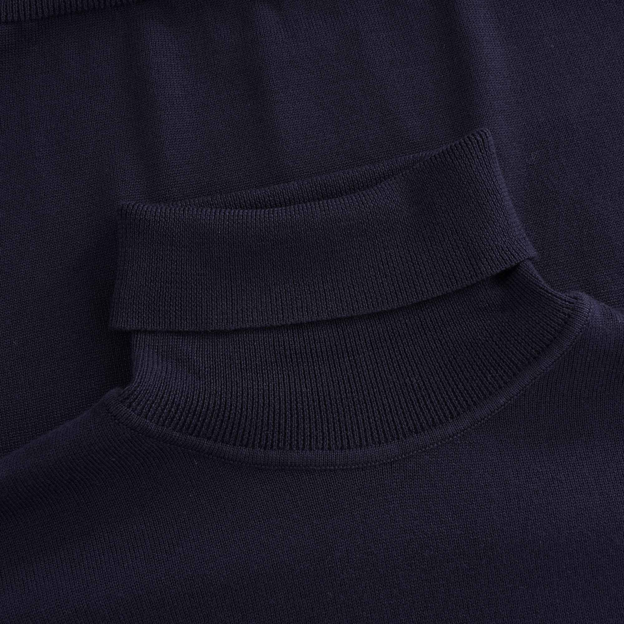 Roll Neck Jumper - Navy