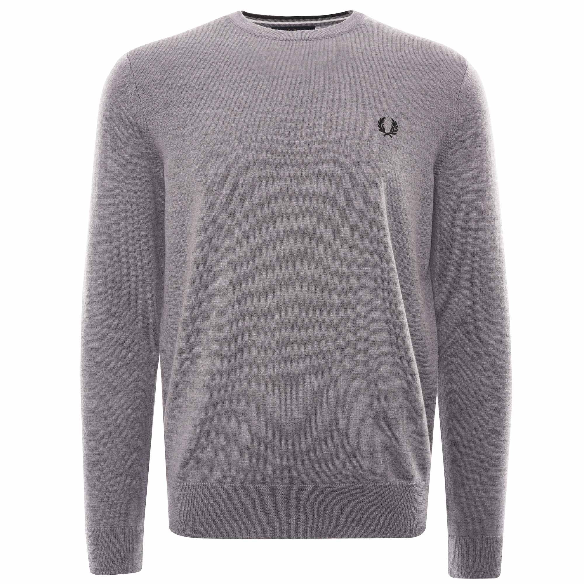Fred Perry Classic Crew Neck Jumper - Grey Marl