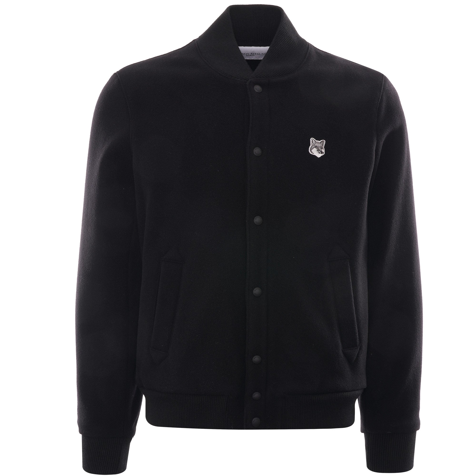Maison Kitsune Classic Teddy Jacket - Black