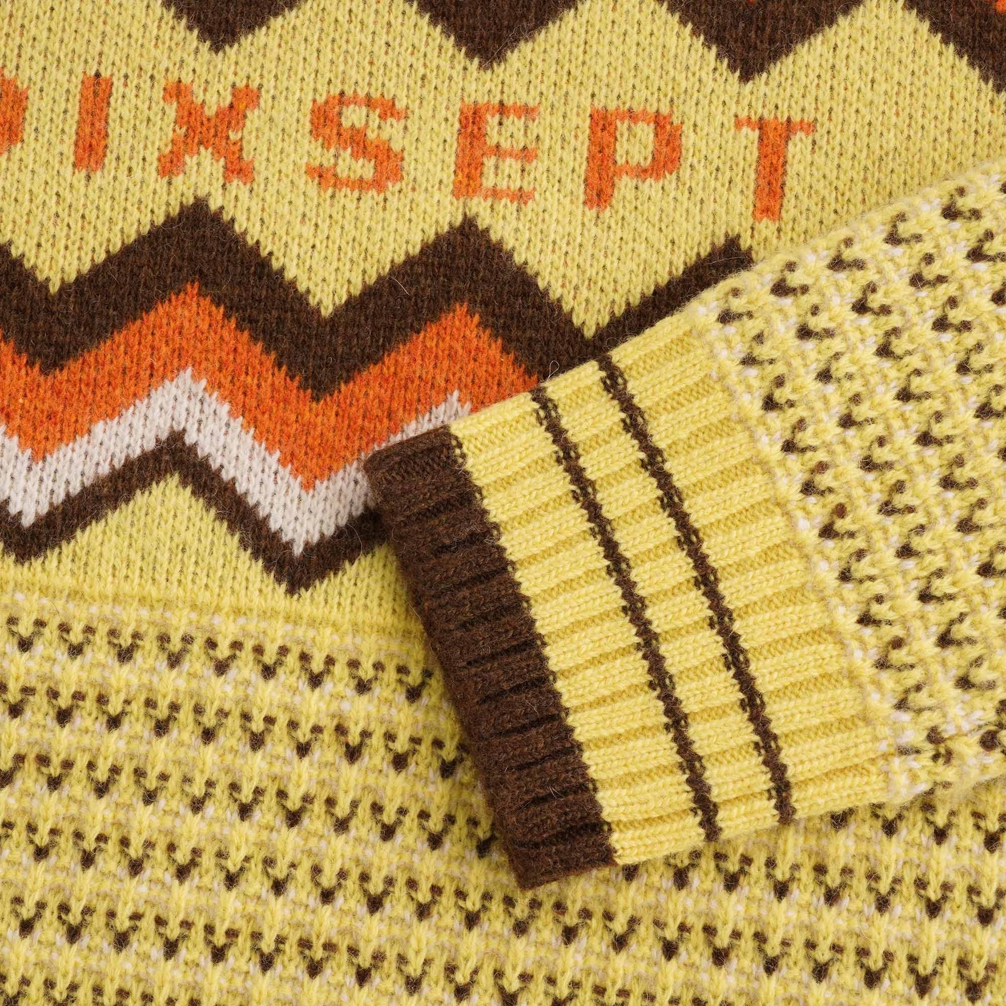 C17 Jeans Script Peaks Knitted Sweatshirt - Lemon Mix