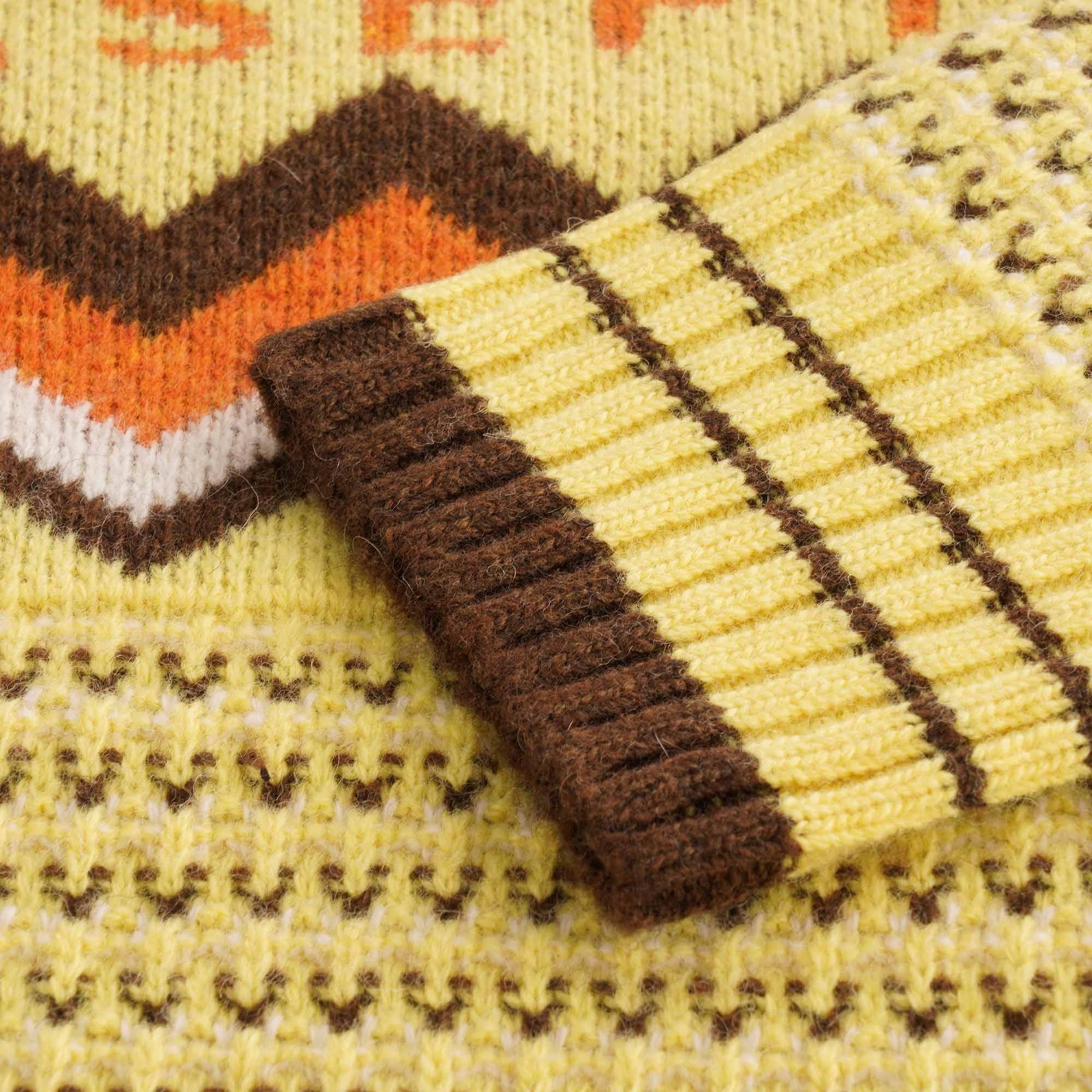 C17 Jeans Script Peaks Knitted Sweatshirt - Lemon Mix