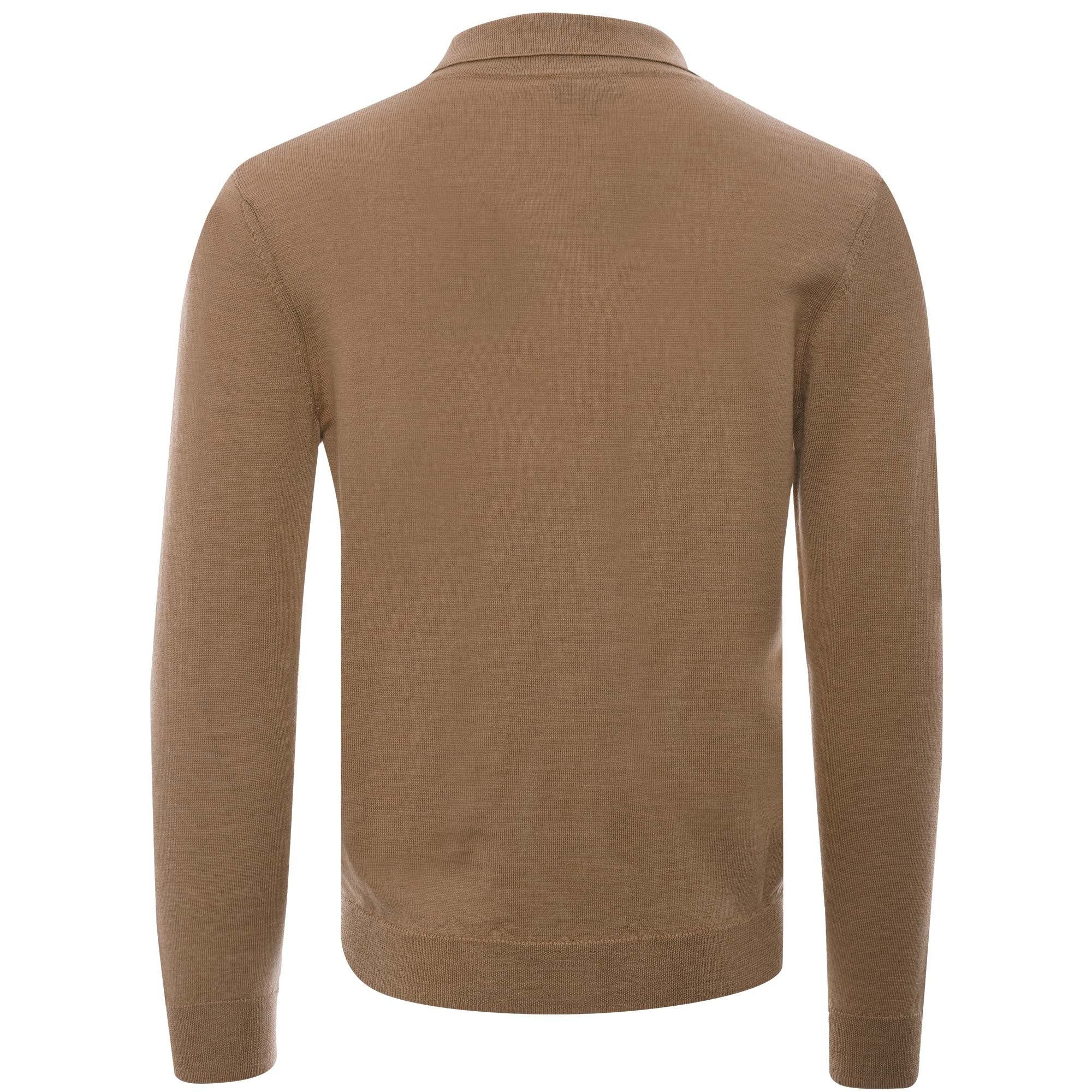 A.P.C. Long Sleeve Jerry Merino Polo - Beige