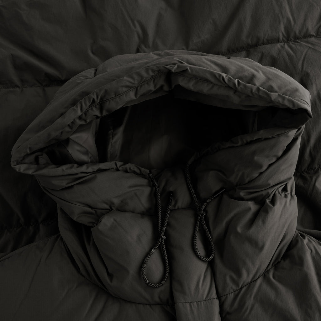 Snow Peak Recycled Nylon Ripstop Down Coat - Black