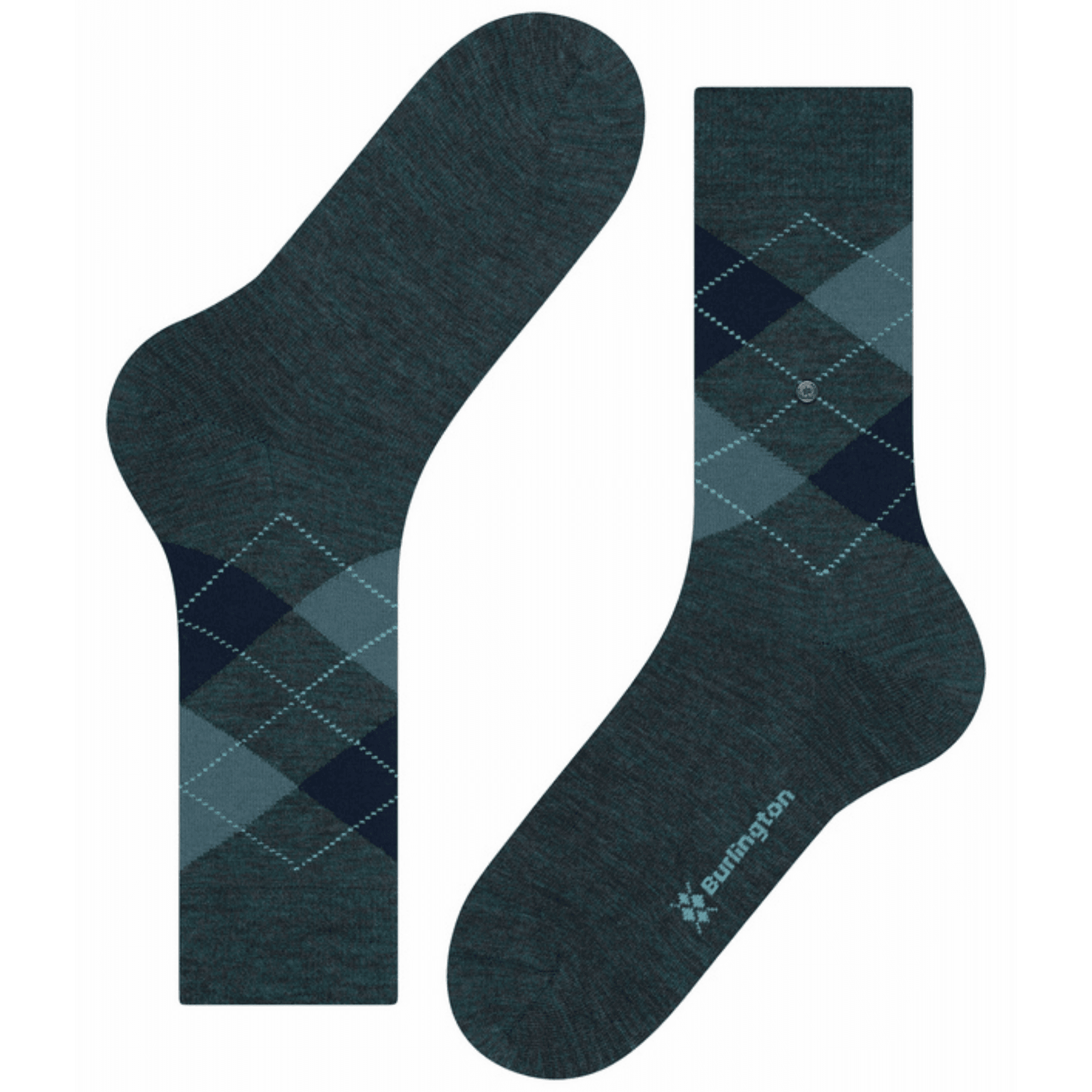 Burlington Socks Edinburgh Melange Men Socks - Fir Green