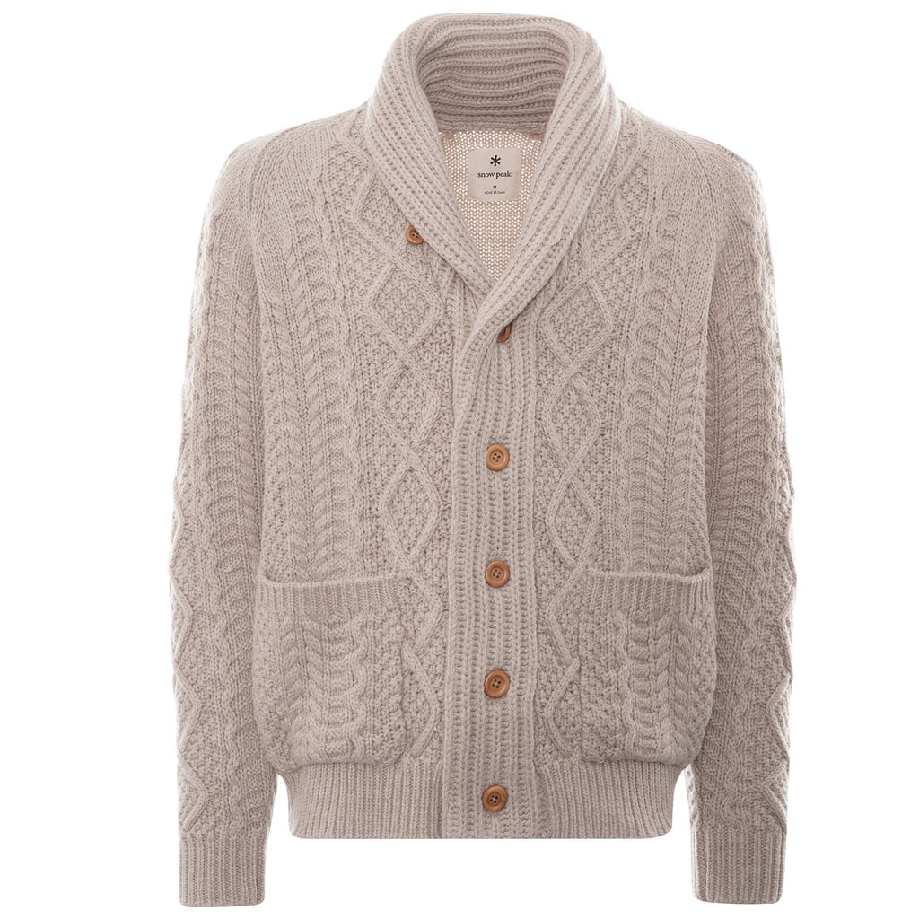 Snow Peak Alpaca Knit Cardigan - Ecru