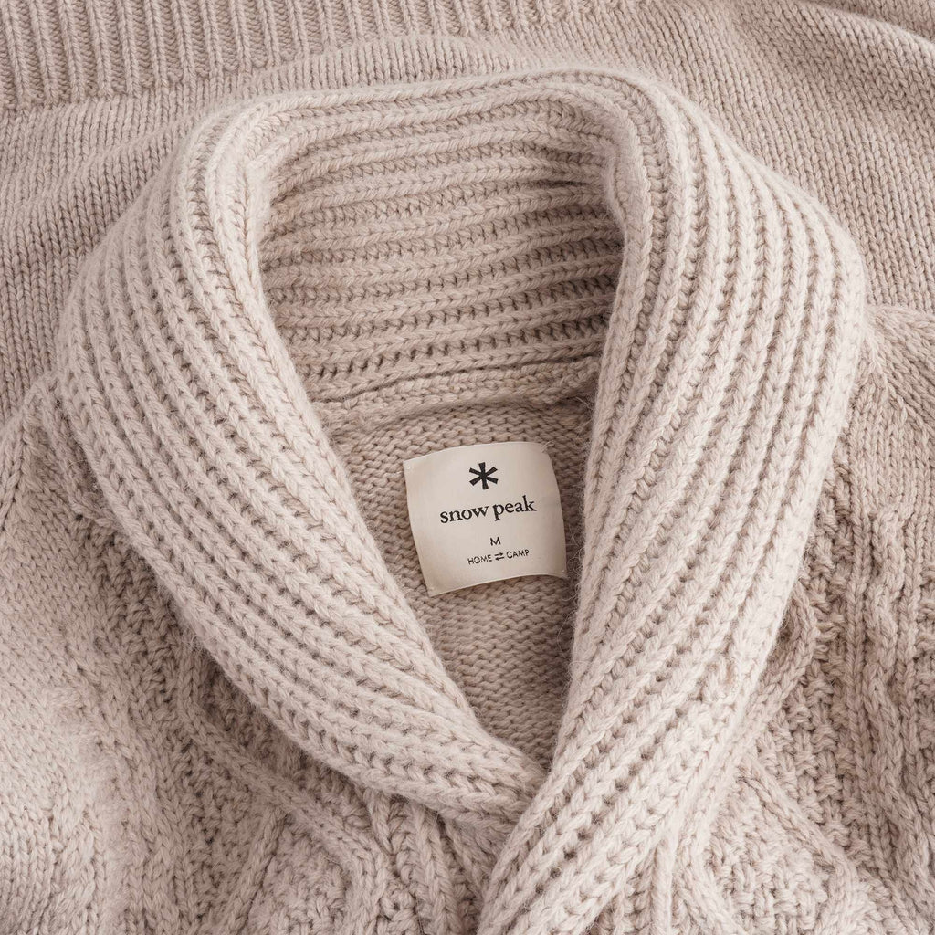 Snow Peak Alpaca Knit Cardigan - Ecru