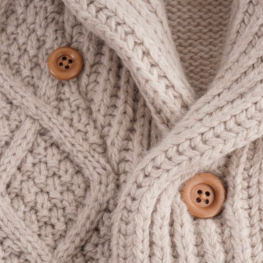 Snow Peak Alpaca Knit Cardigan - Ecru