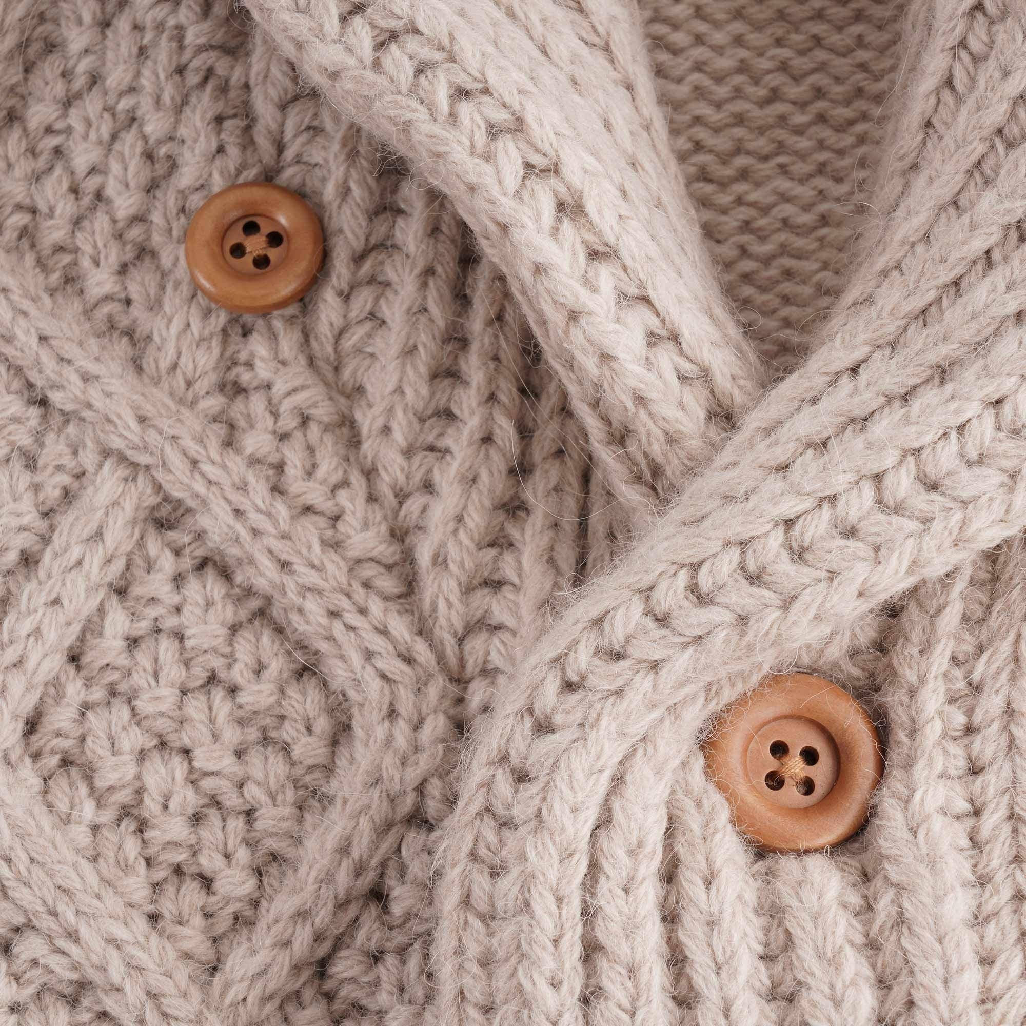 Snow Peak Alpaca Knit Cardigan - Ecru