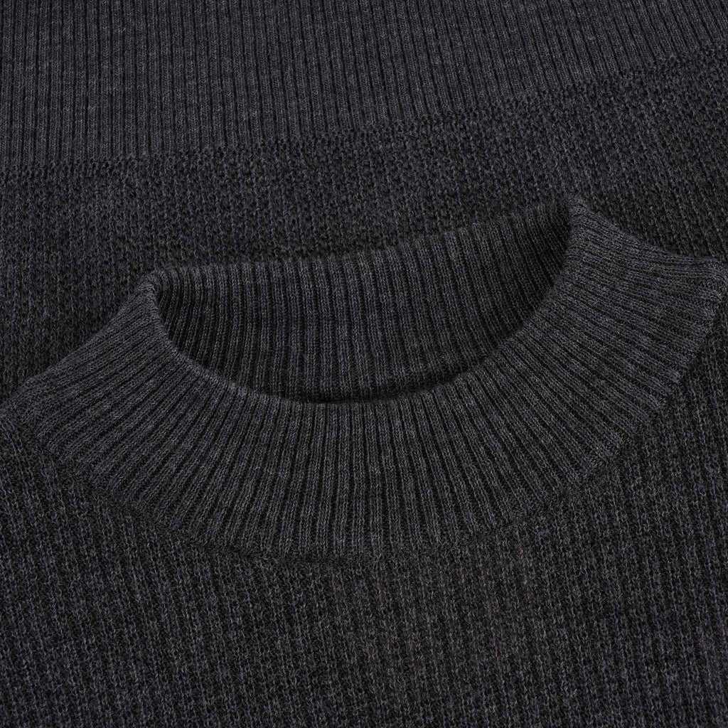 Snow Peak Waffle Knit Pullover - Grey