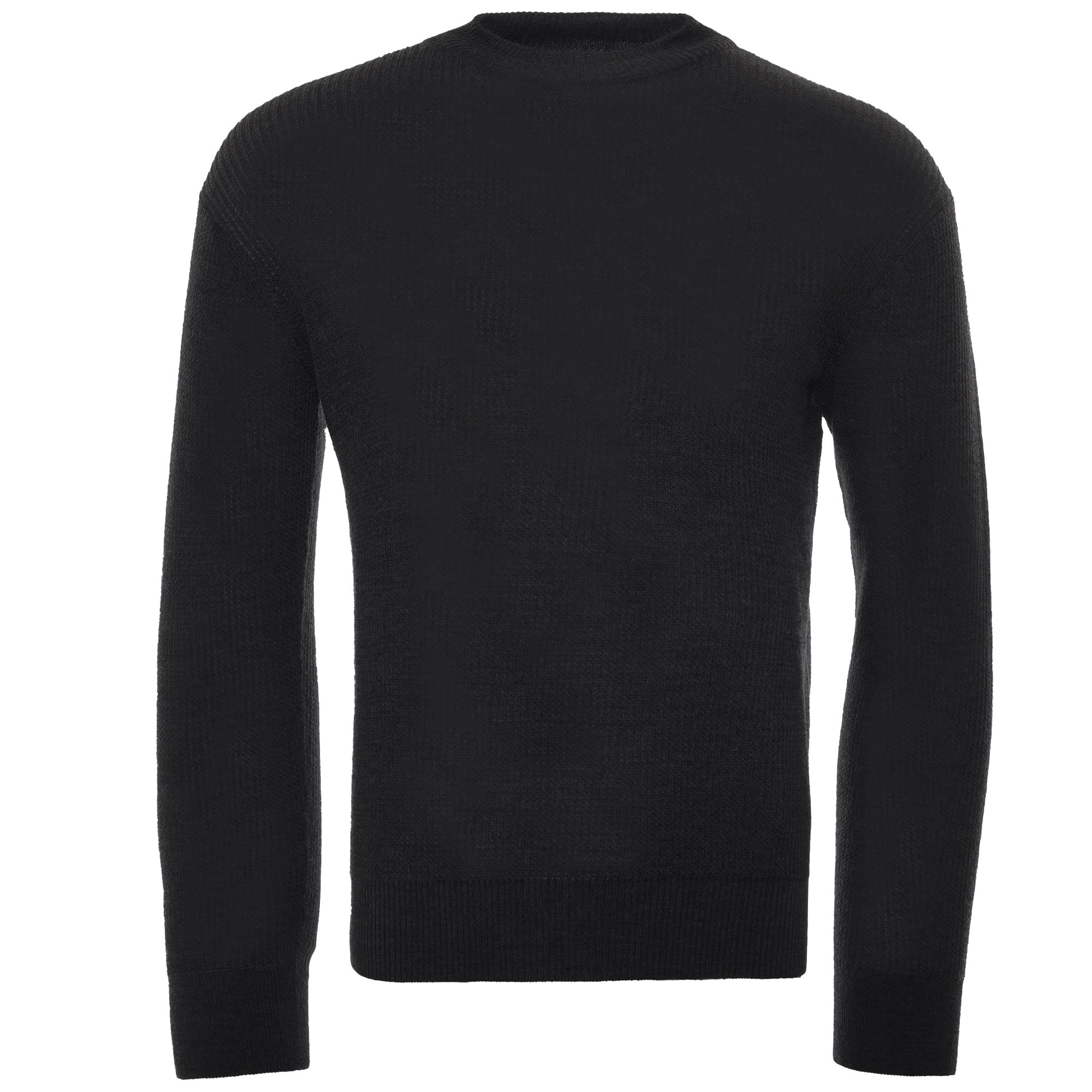 Snow Peak Waffle Knit Pullover - Black