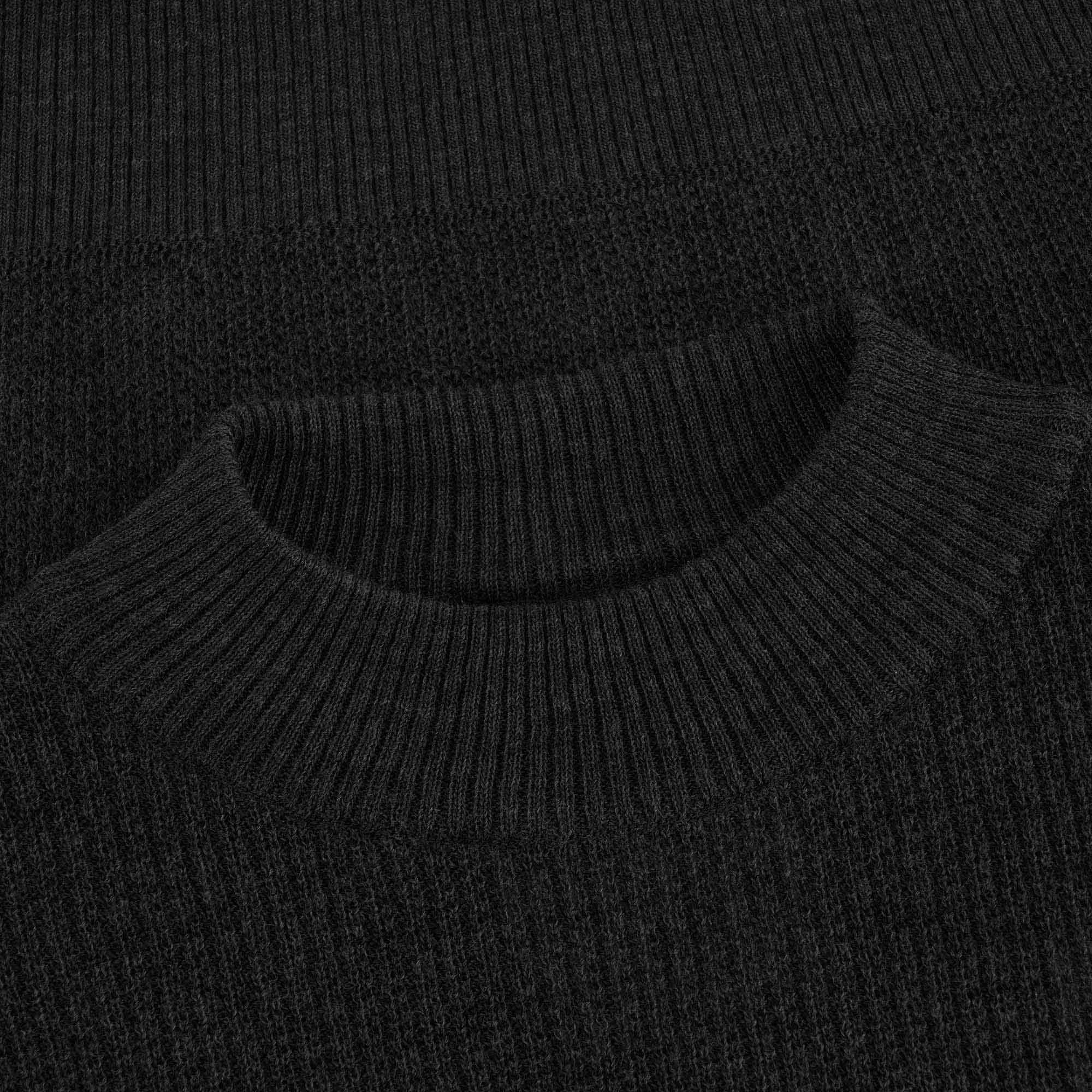 Snow Peak Waffle Knit Pullover - Black