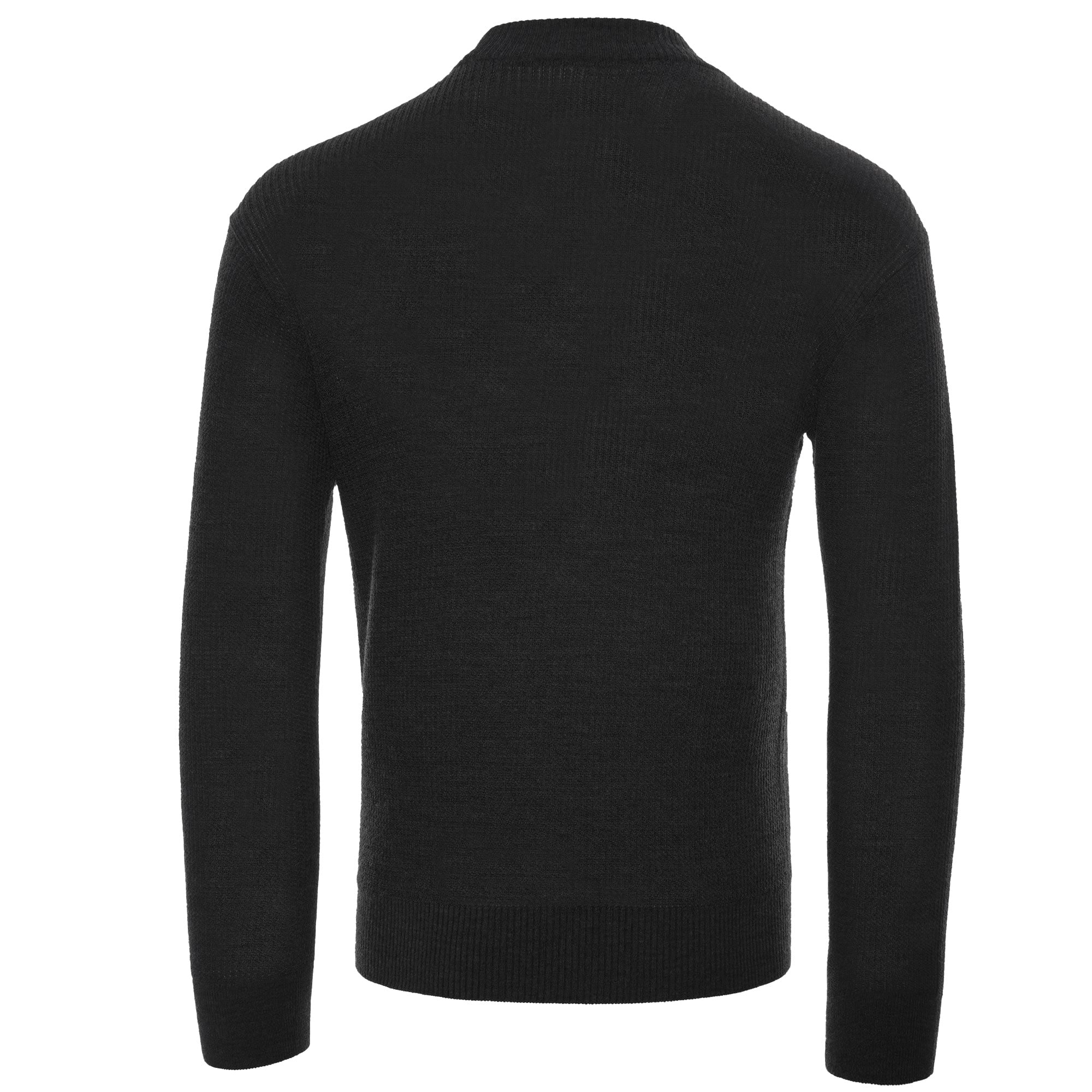 Snow Peak Waffle Knit Pullover - Black