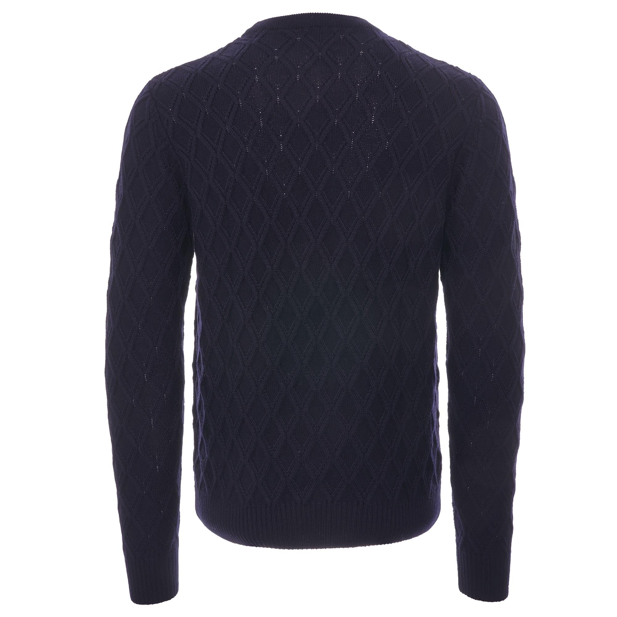 None Of The Above Diamond Textured Jumper - Navy