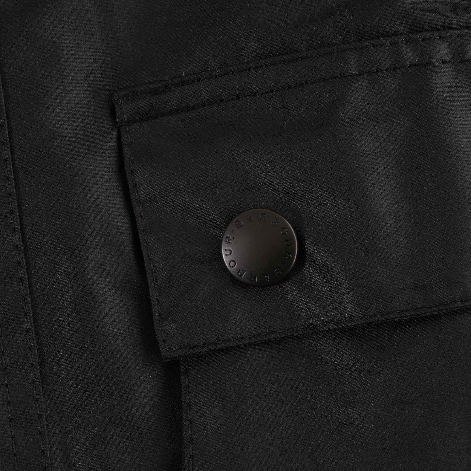 Barbour SL Bedale Waxed Jacket - Black