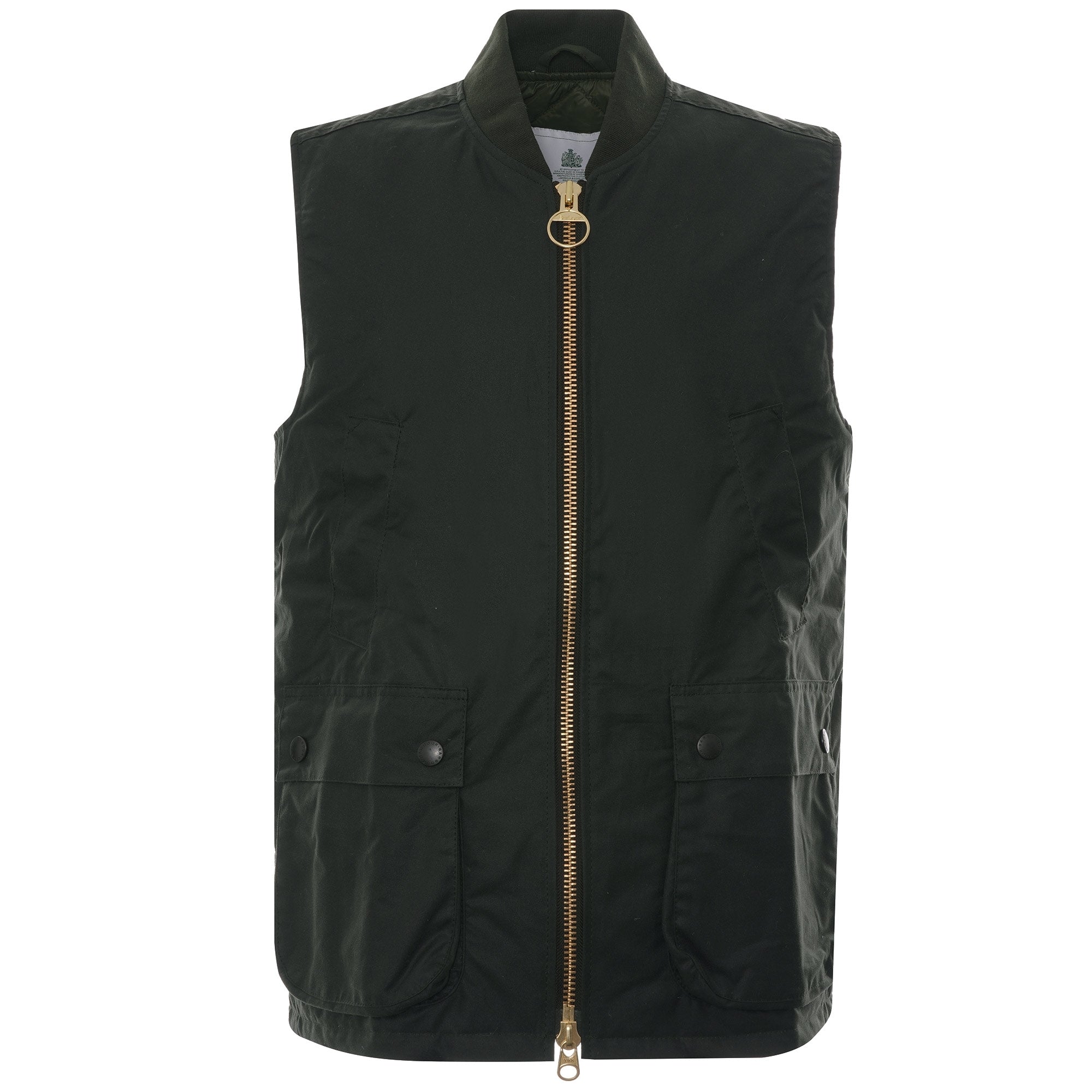 Barbour Rib Collar Westmorland Wax Vest - Sage