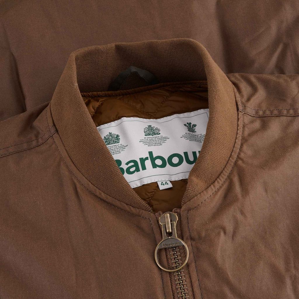 Barbour Rib Collar Westmorland Wax Vest - Bark