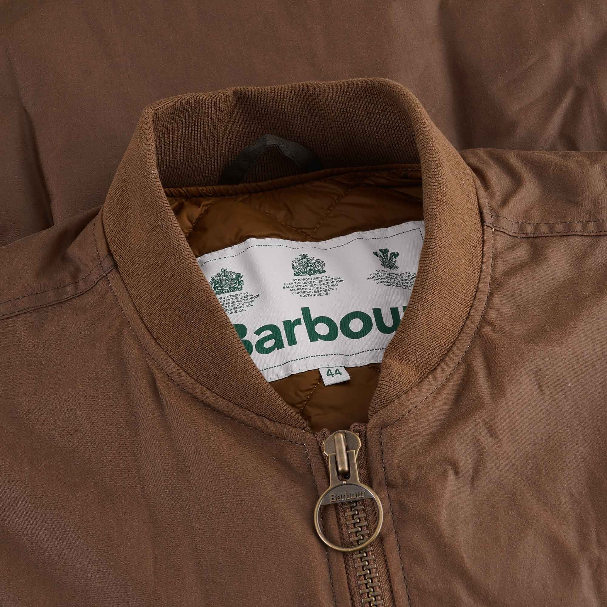 Barbour Rib Collar Westmorland Wax Vest - Bark