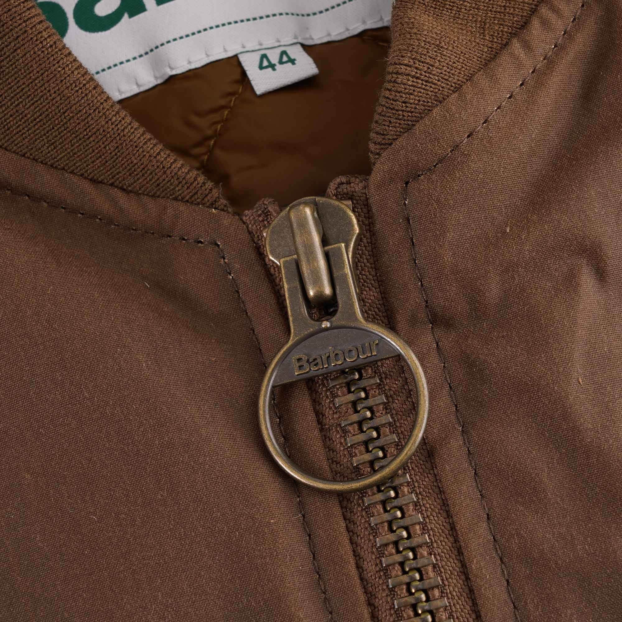 Barbour Rib Collar Westmorland Wax Vest - Bark