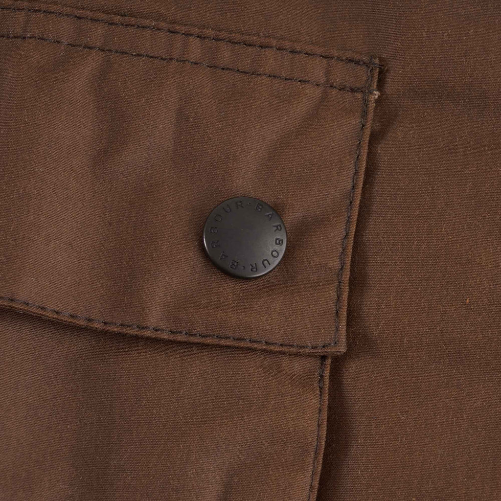 Barbour Rib Collar Westmorland Wax Vest - Bark