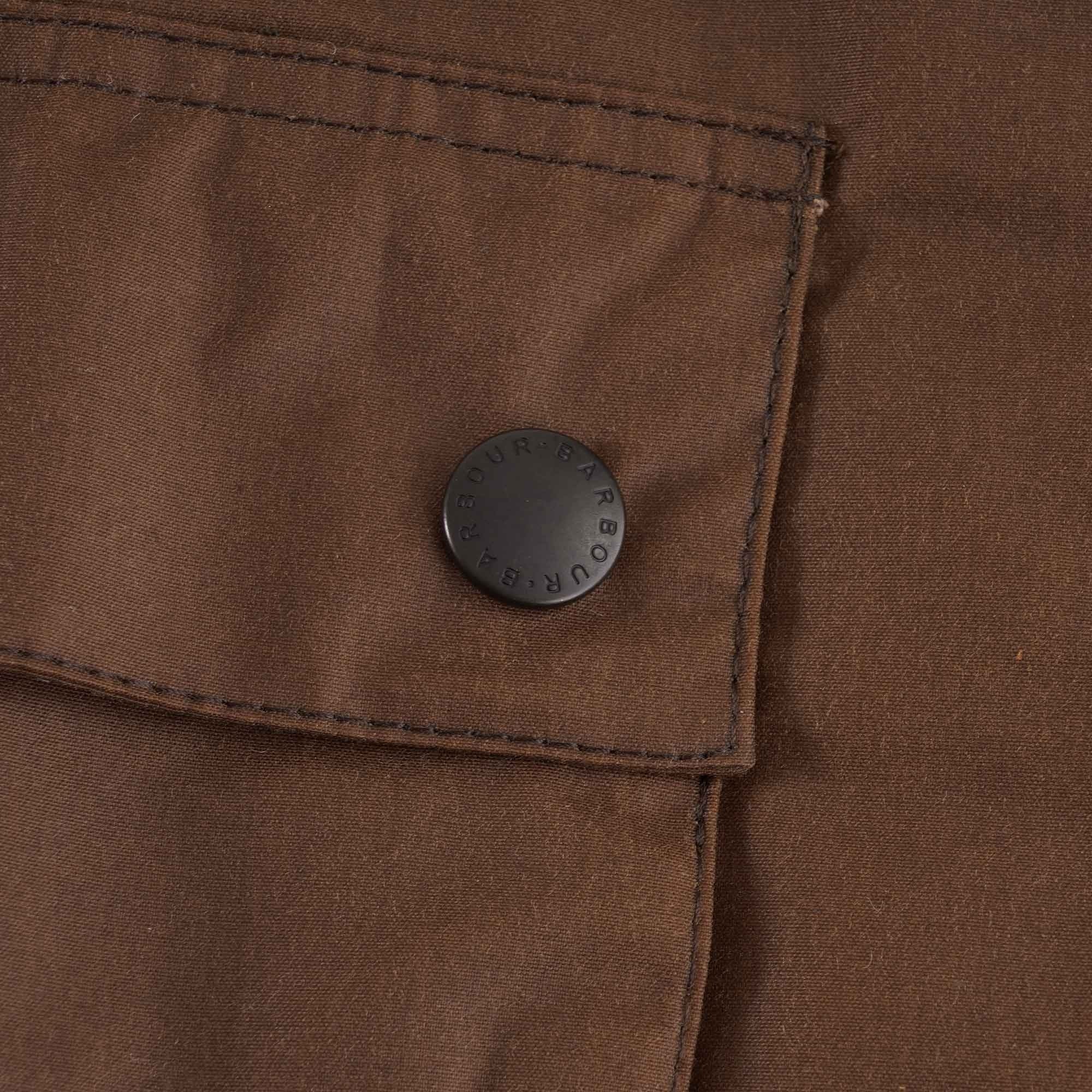 Barbour Rib Collar Westmorland Wax Vest - Bark