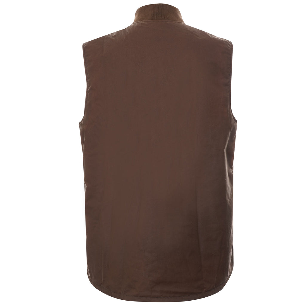 Barbour Rib Collar Westmorland Wax Vest - Bark