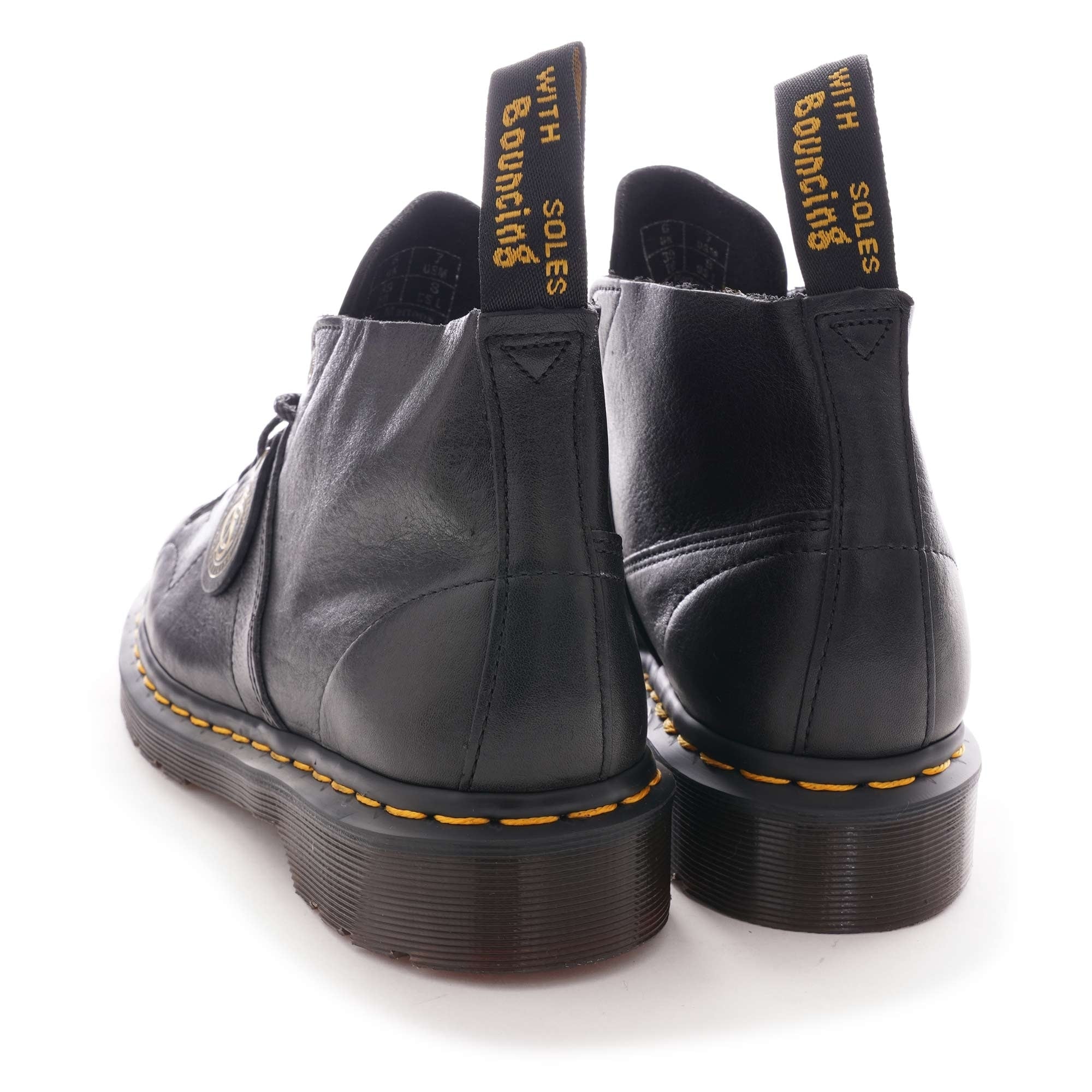 Dr. Martens Made In England Church Monkey Boot - Black Buckingham