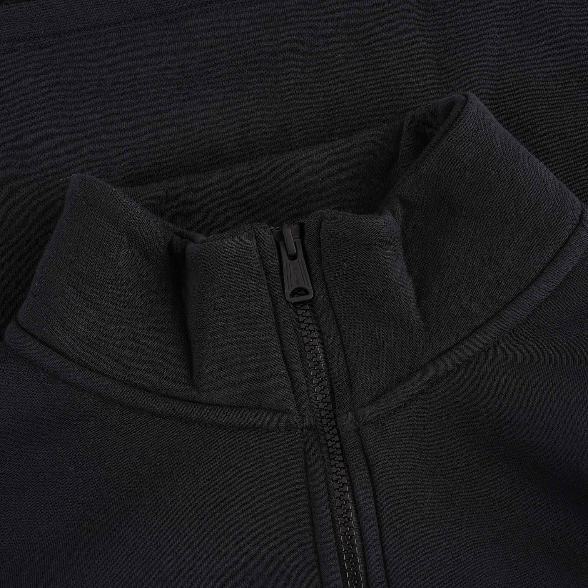 1/4 Zip Mockneck Popover Sweatshirt - Black