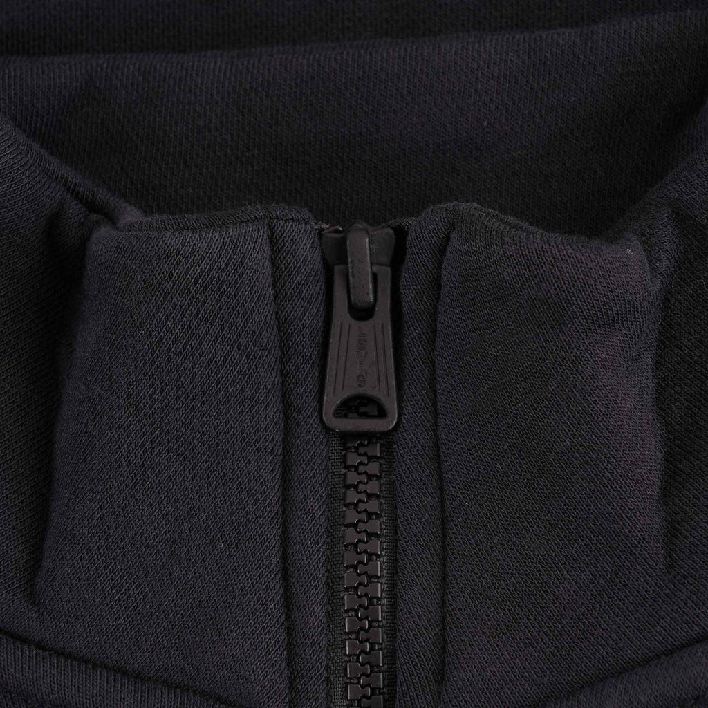 1/4 Zip Mockneck Popover Sweatshirt - Black