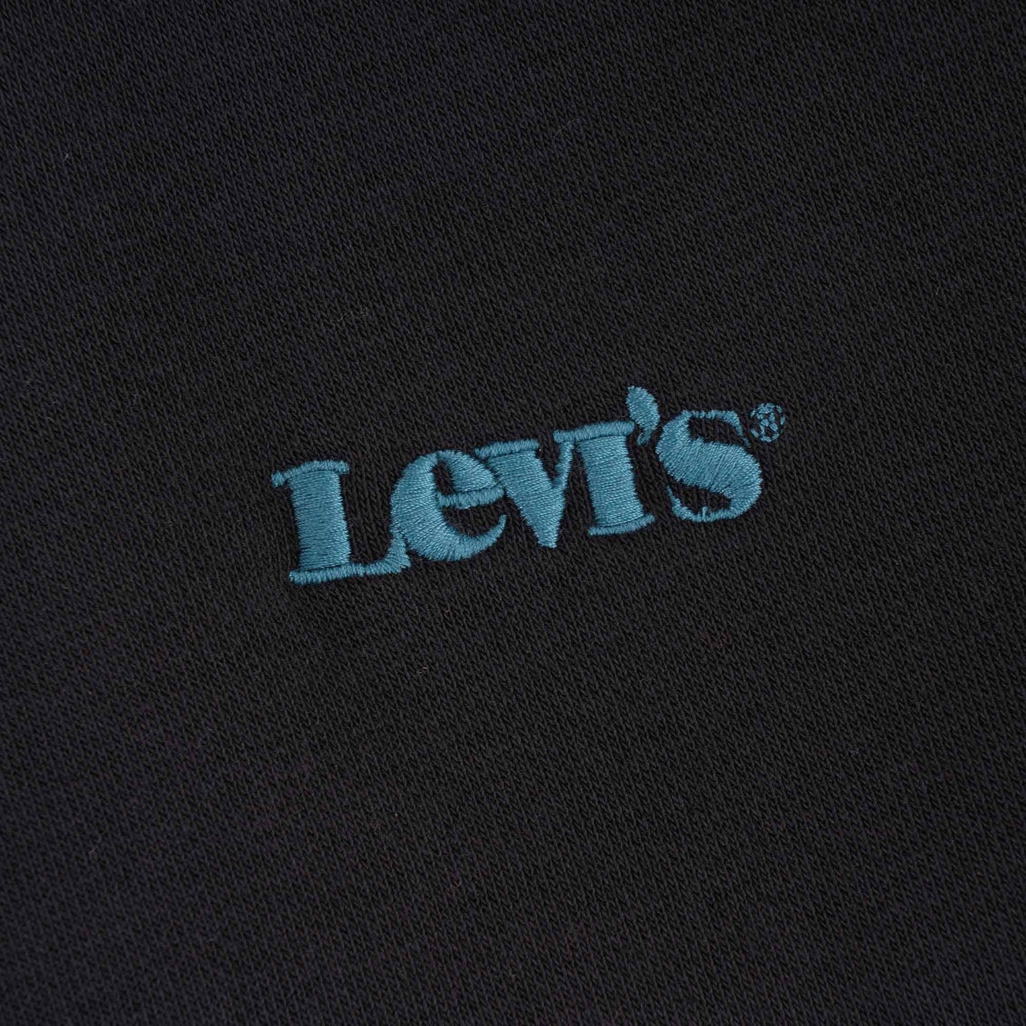 1/4 Zip Mockneck Popover Sweatshirt - Black