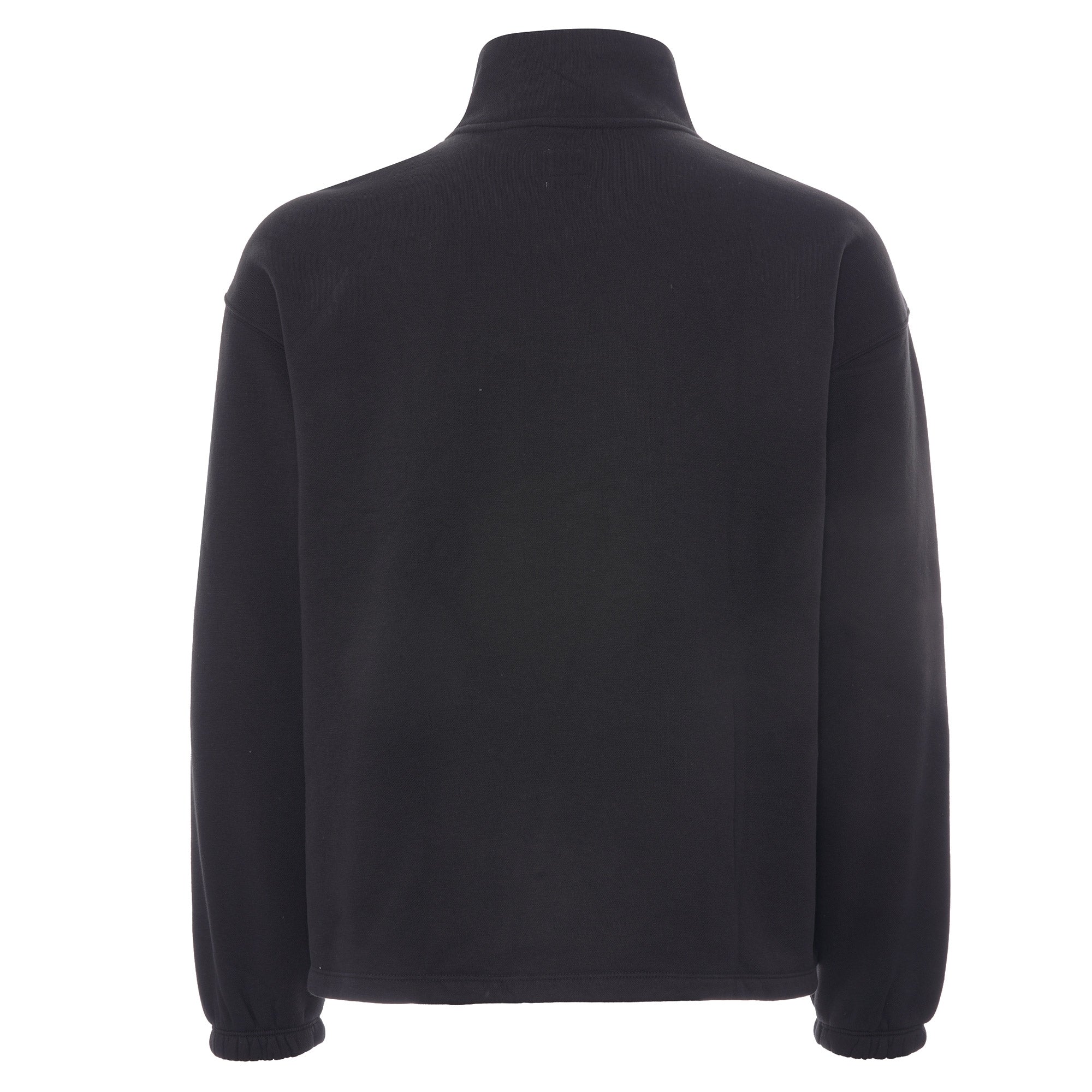1/4 Zip Mockneck Popover Sweatshirt - Black