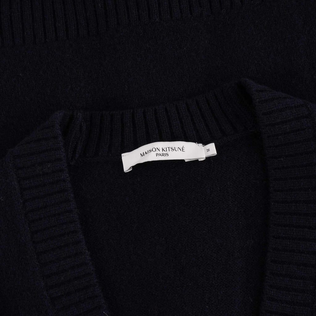 Baby Fox Patch Cardigan - Navy