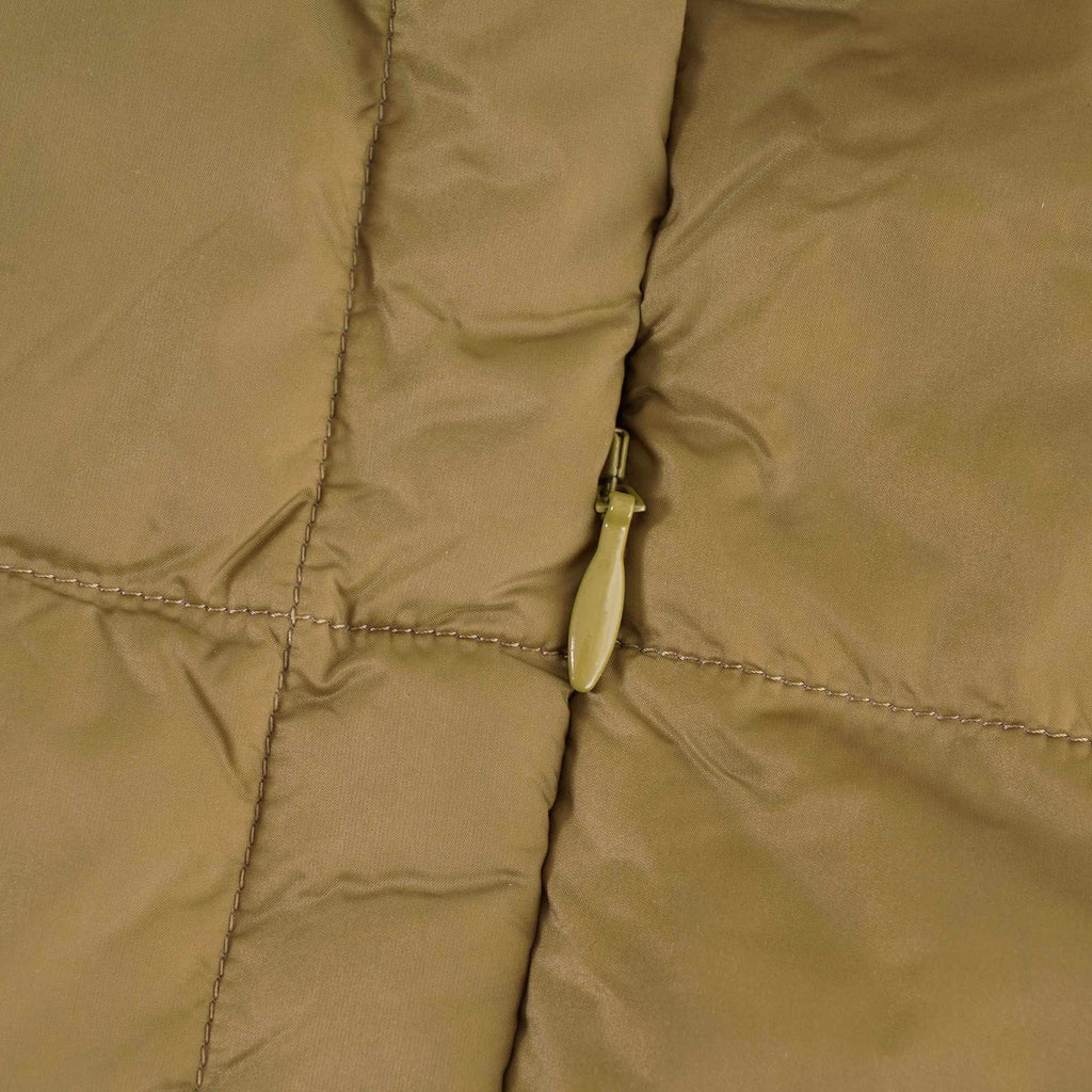 Taion High Neck Zip Inner Down Vest - Beige