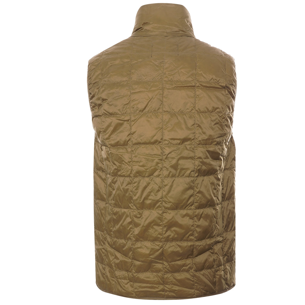 Taion High Neck Zip Inner Down Vest - Beige