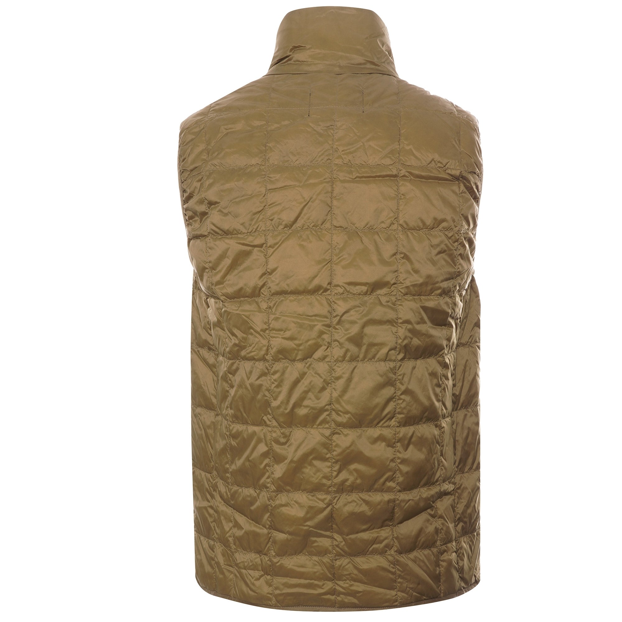 Taion High Neck Zip Inner Down Vest - Beige
