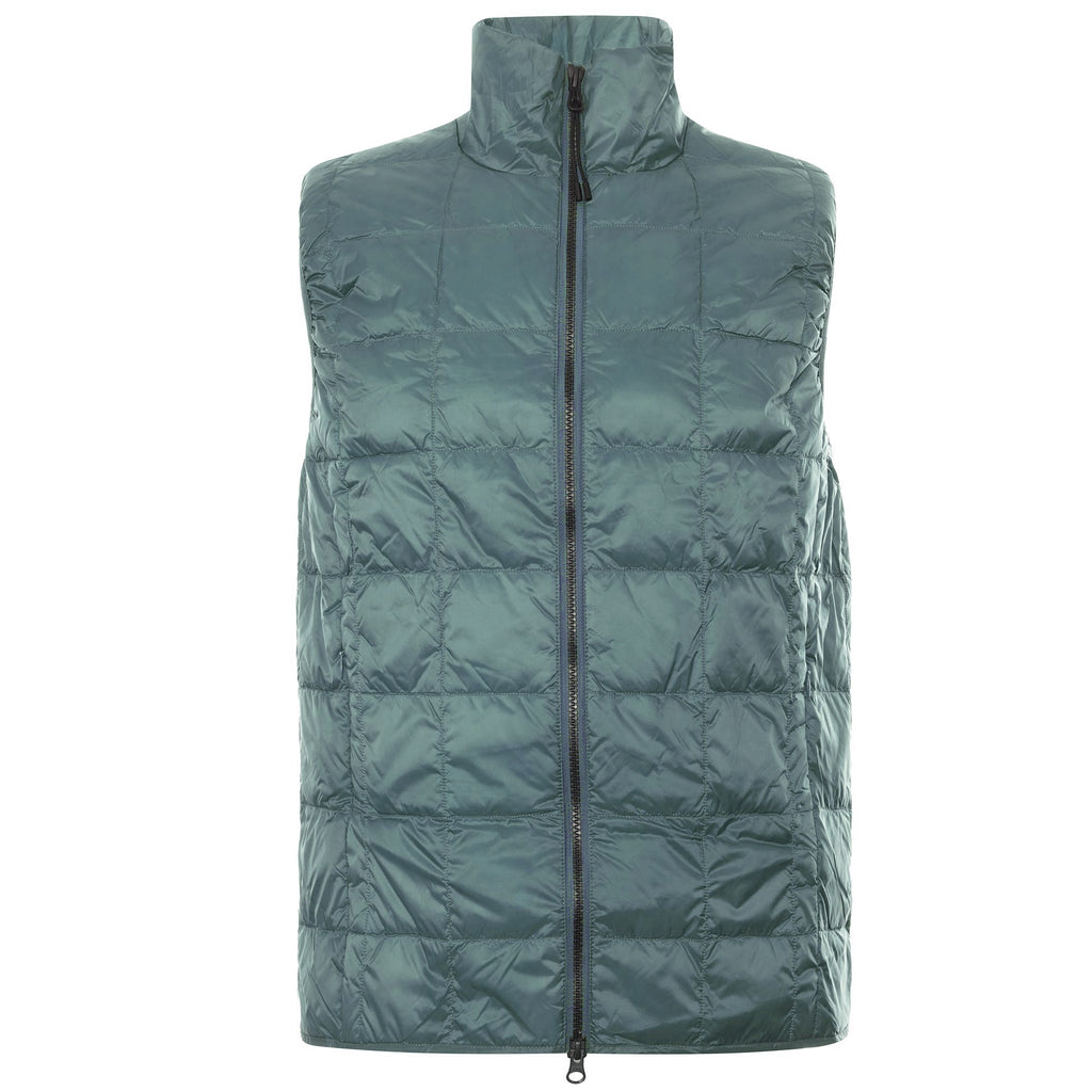 Taion High Neck Zip Inner Down Vest - Blue