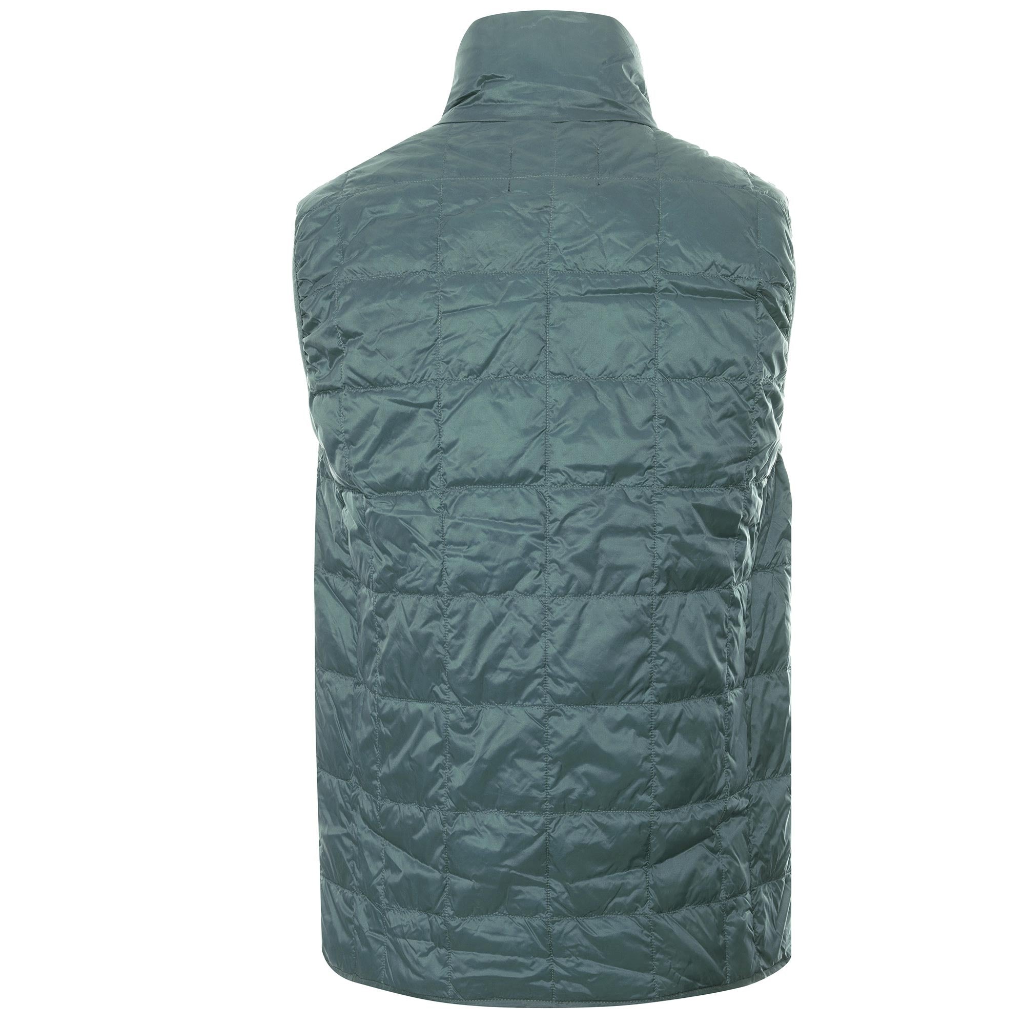 Taion High Neck Zip Inner Down Vest - Blue