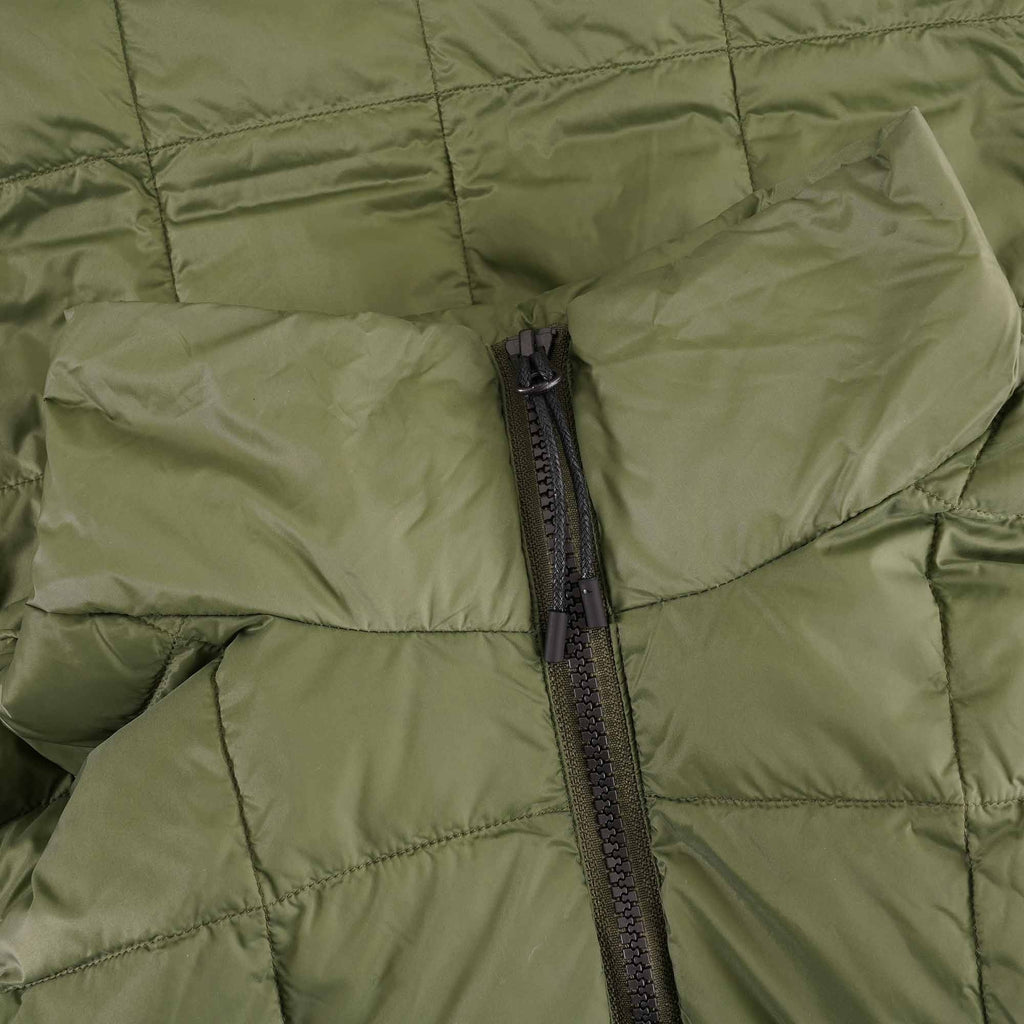 Taion High Neck Zip Inner Down Vest - Olive