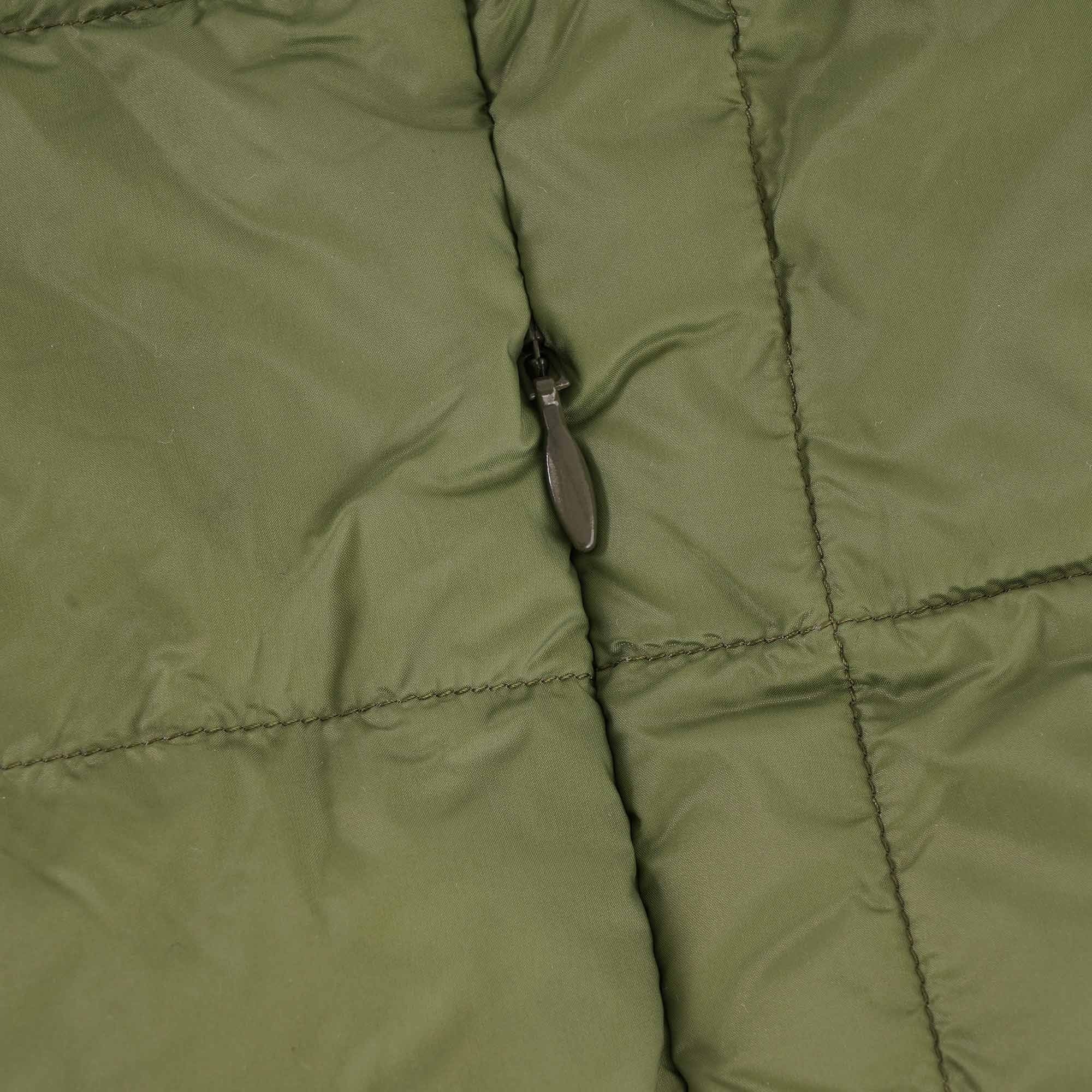 Taion High Neck Zip Inner Down Vest - Olive