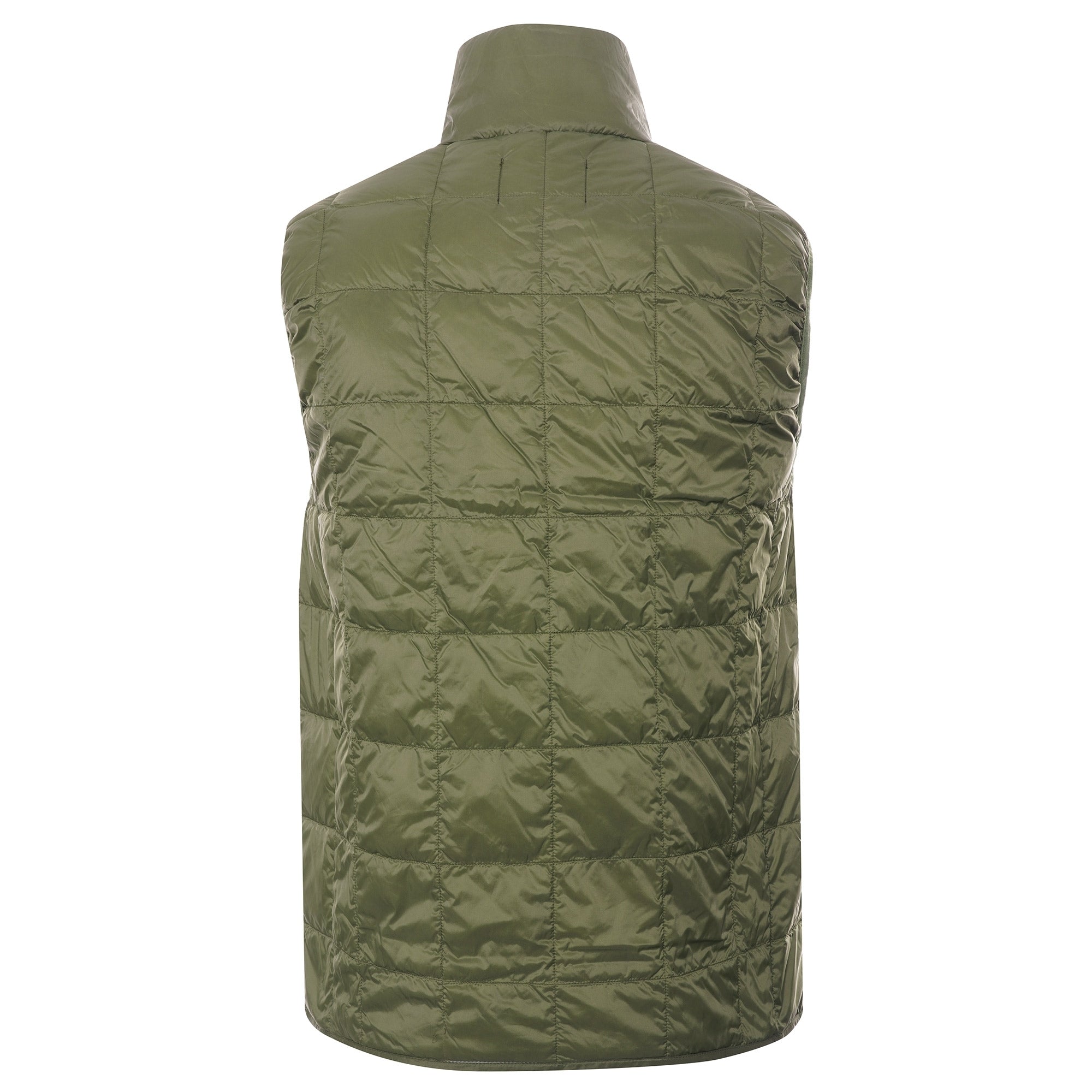 Taion High Neck Zip Inner Down Vest - Olive