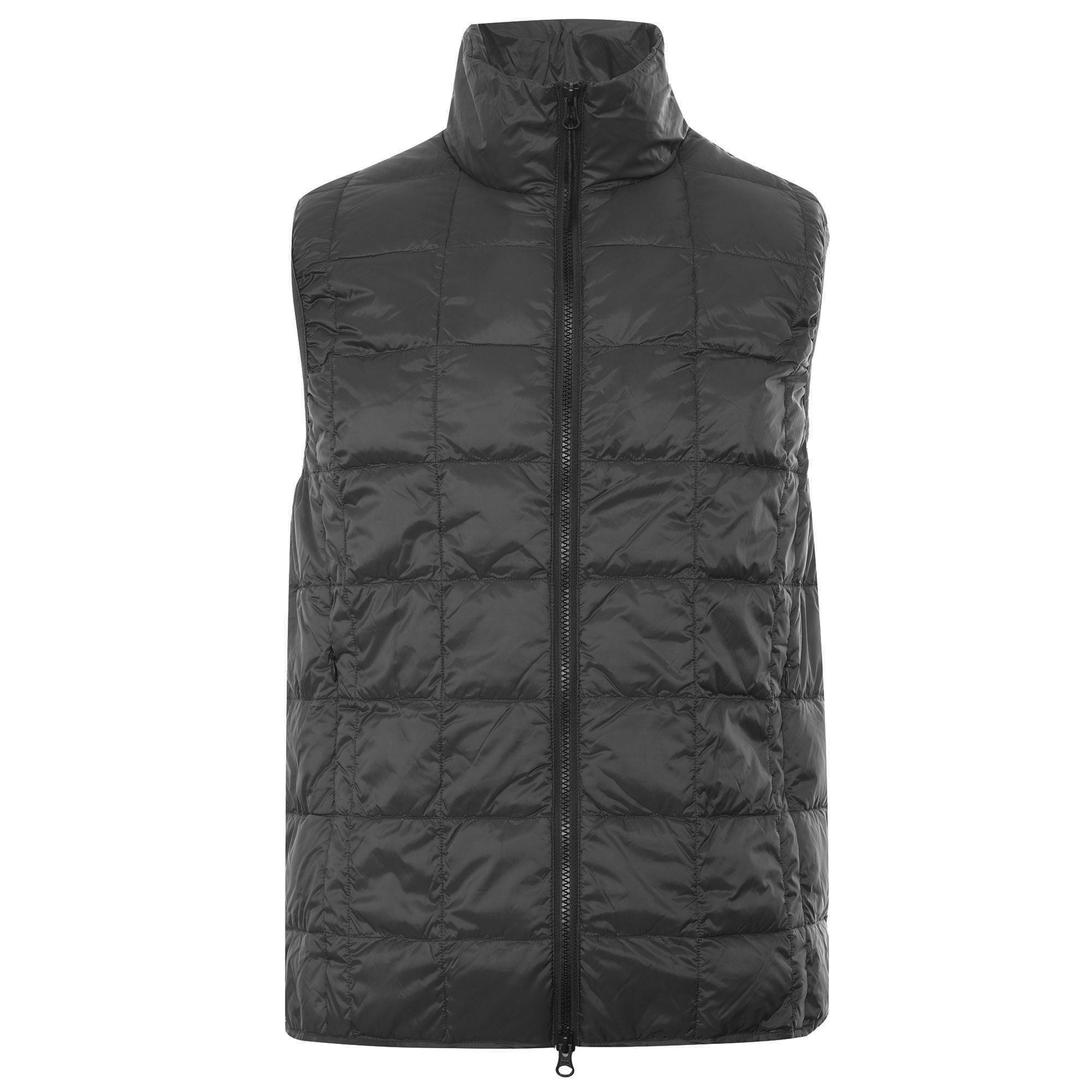 Taion High Neck Zip Inner Down Vest - Charcoal