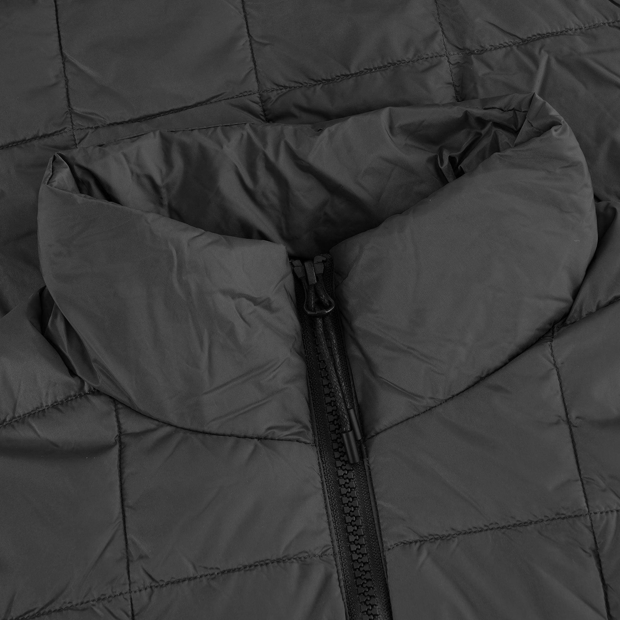 Taion High Neck Zip Down Jacket - Charcoal