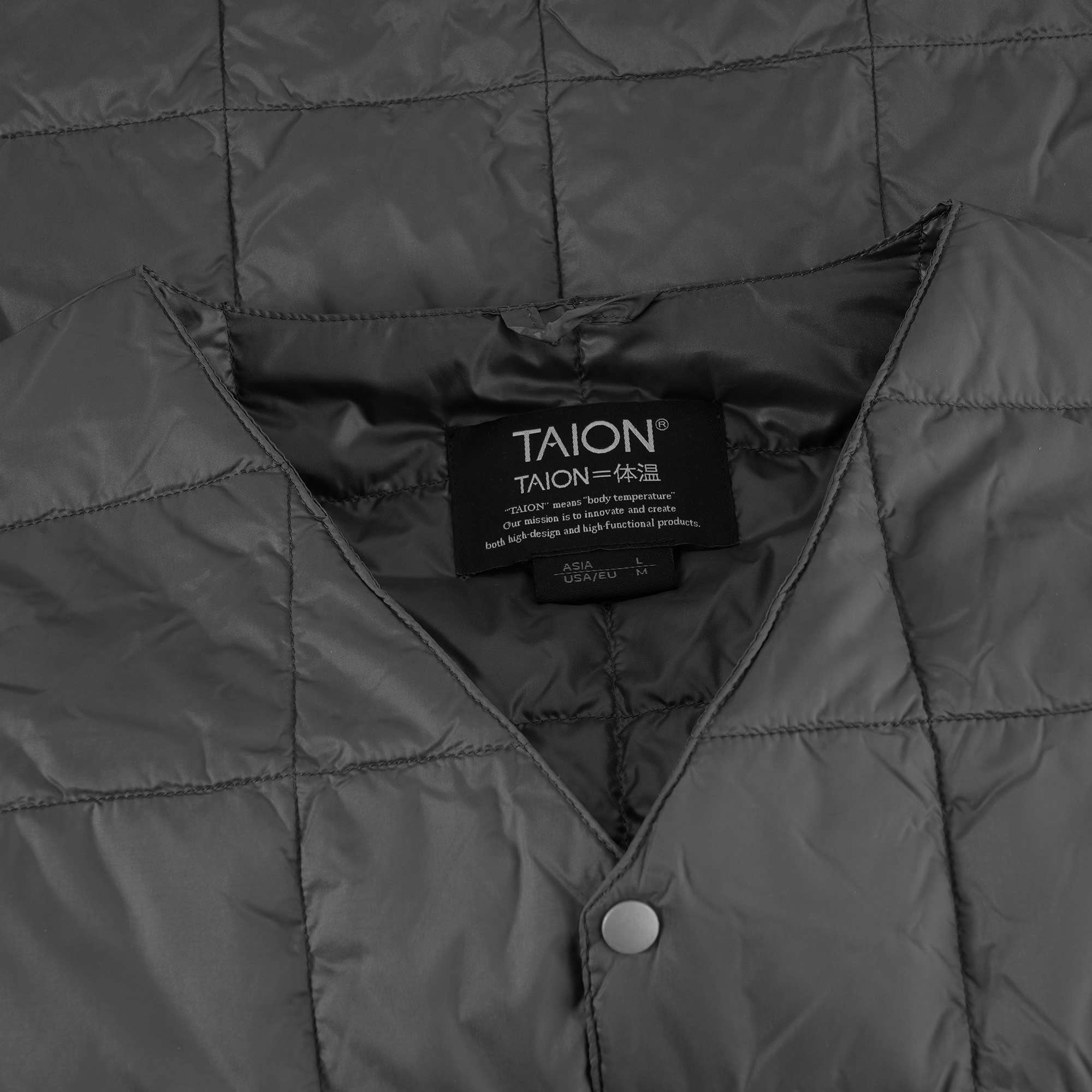 Taion V Neck Button Down Vest - Charcoal