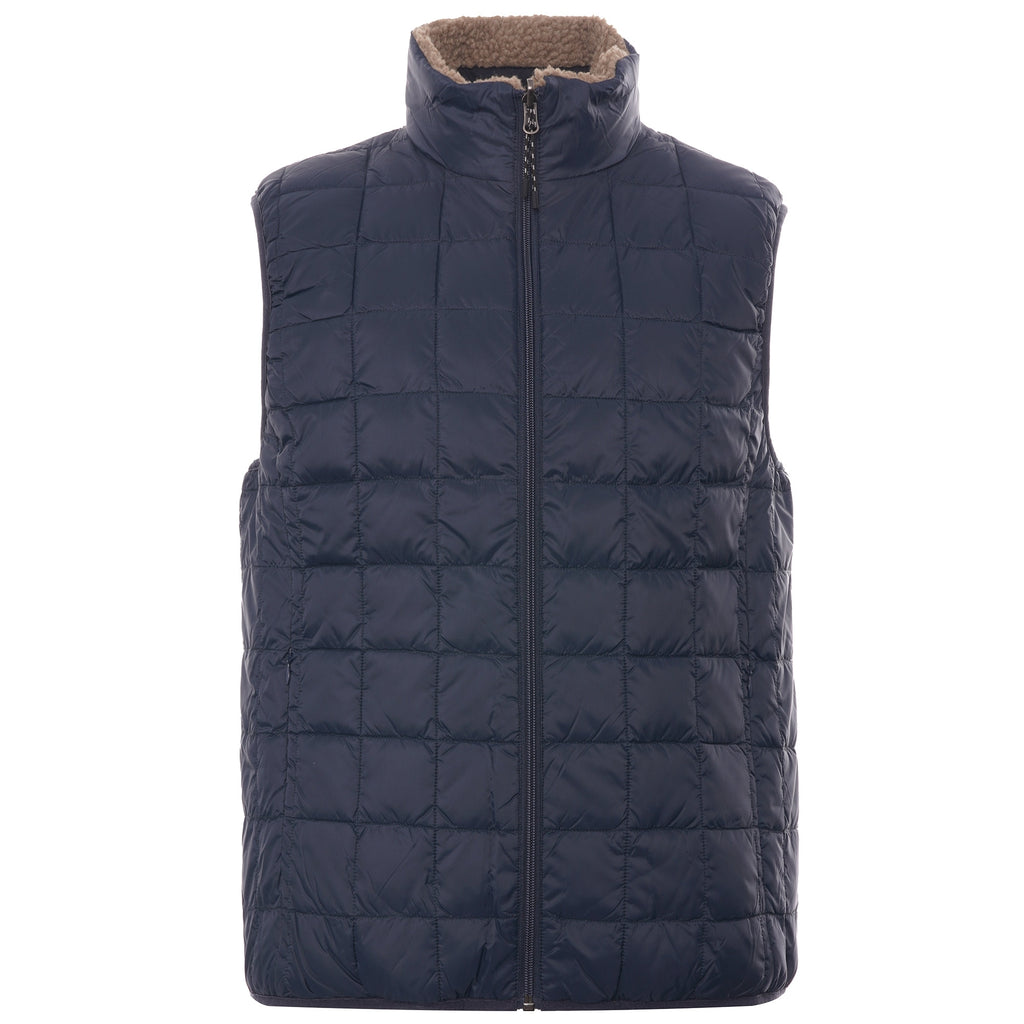 Taion Reversible Fleece Down Jacket - Navy/Beige