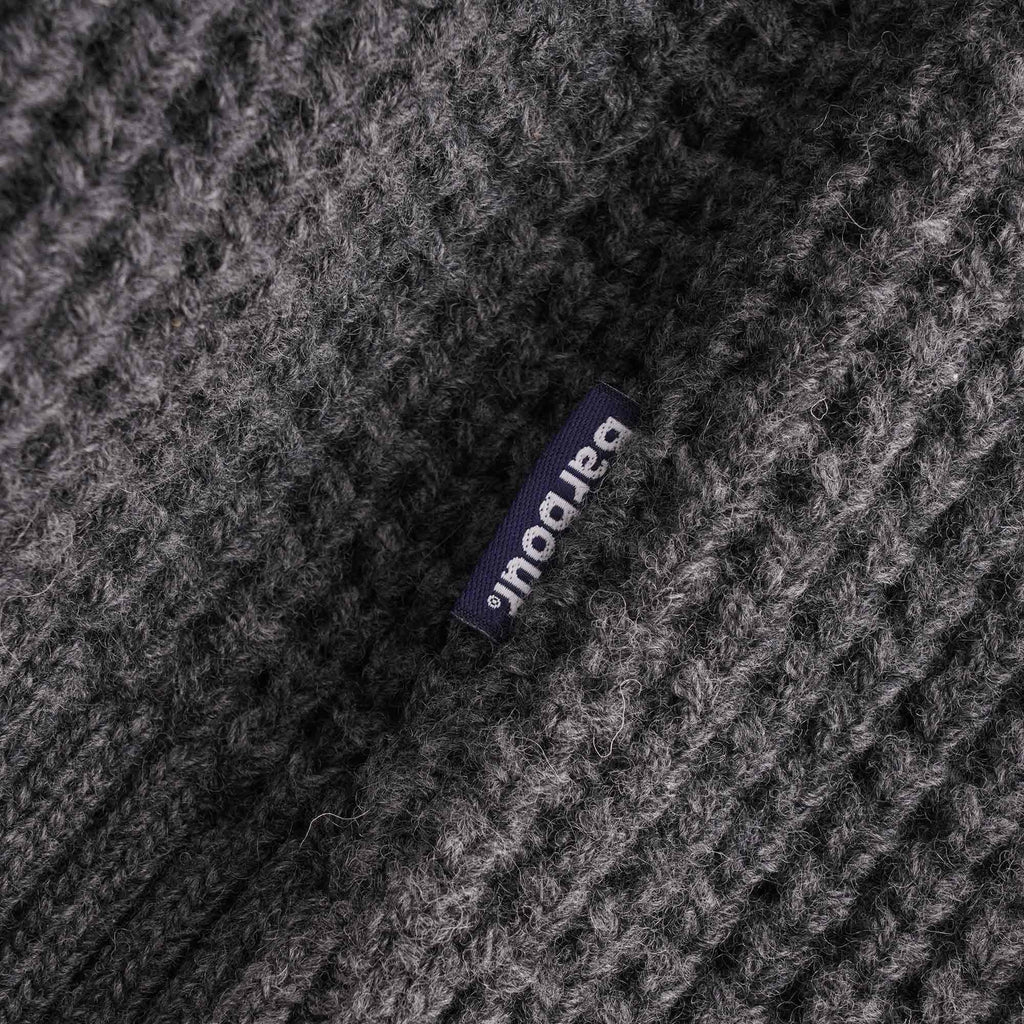 Barbour Brodric Button Knitted Shawl - Charcoal Marl