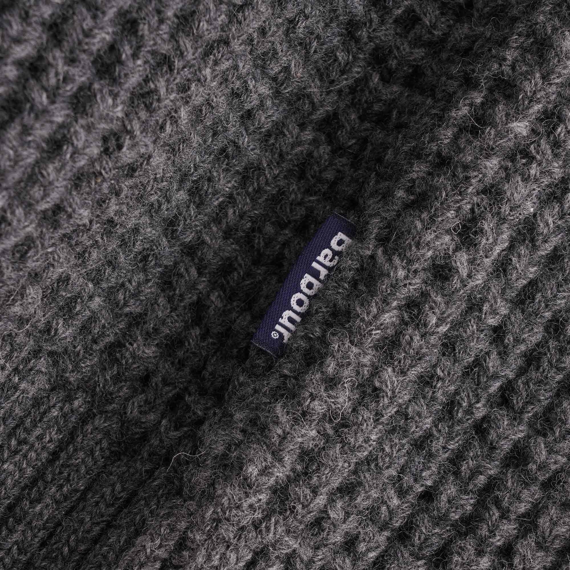 Barbour Brodric Button Knitted Shawl - Charcoal Marl