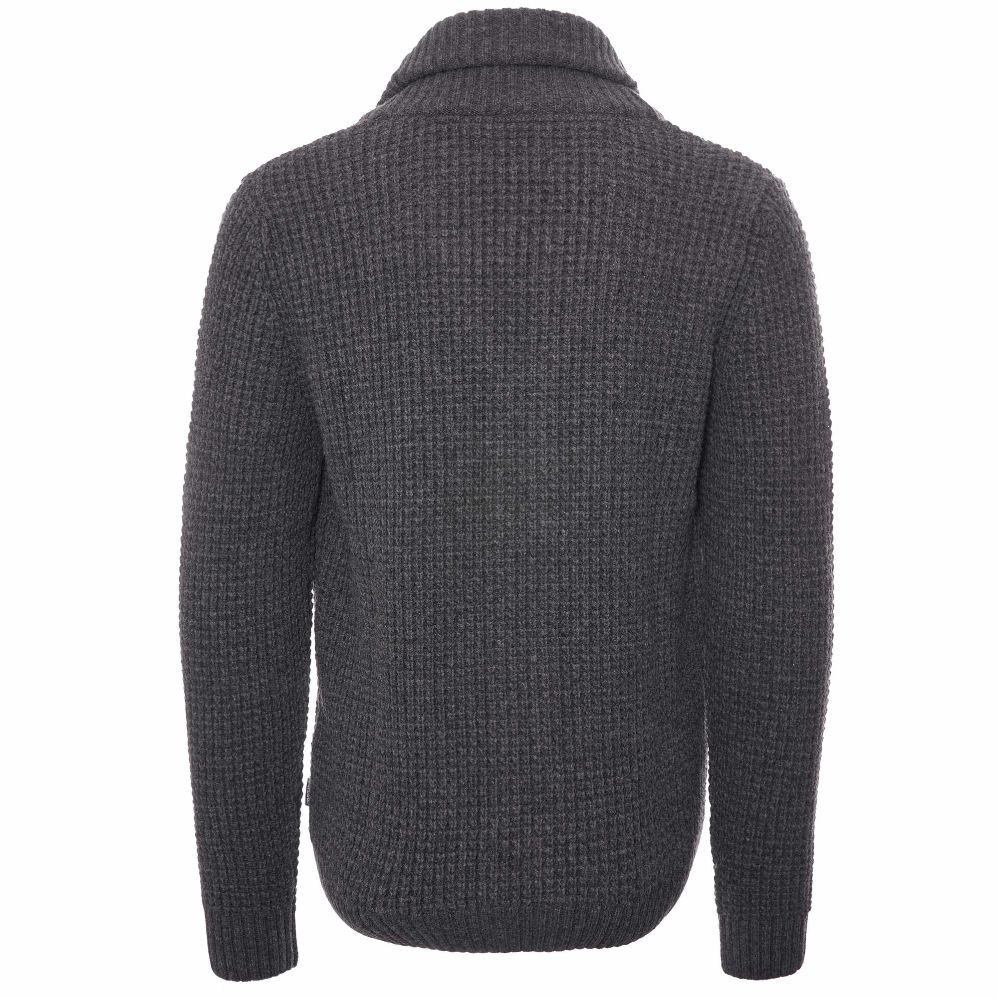 Barbour Brodric Button Knitted Shawl - Charcoal Marl