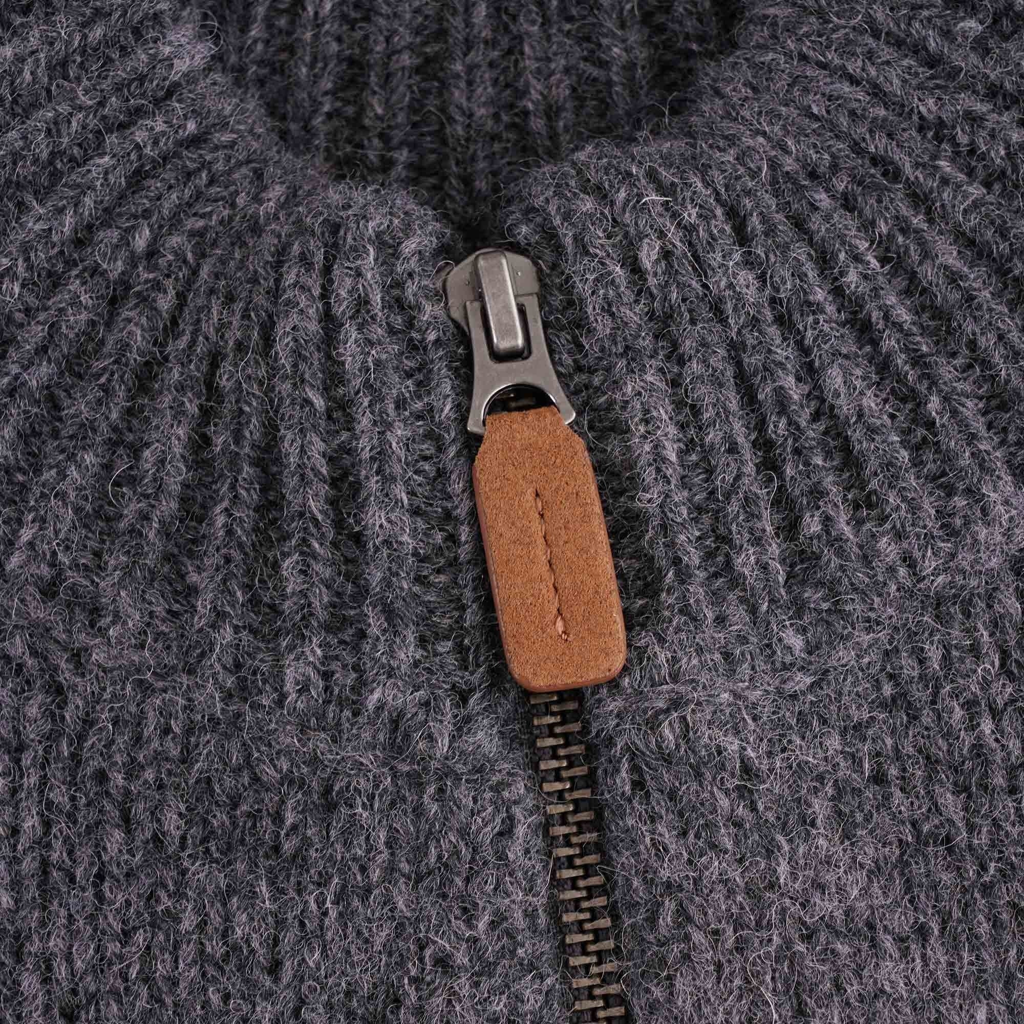 Barbour Calder Knitted Zip Sweatshirt - Charcoal Marl